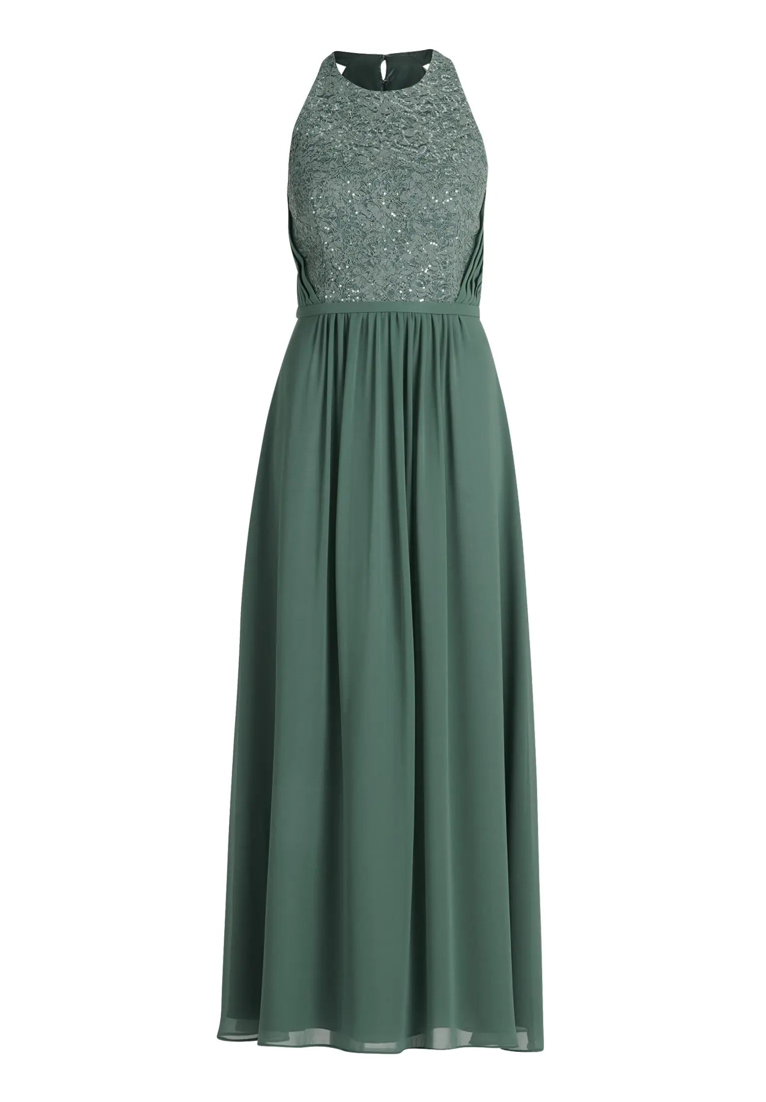 Green Dress Long Without Sleeve - BEVAVA