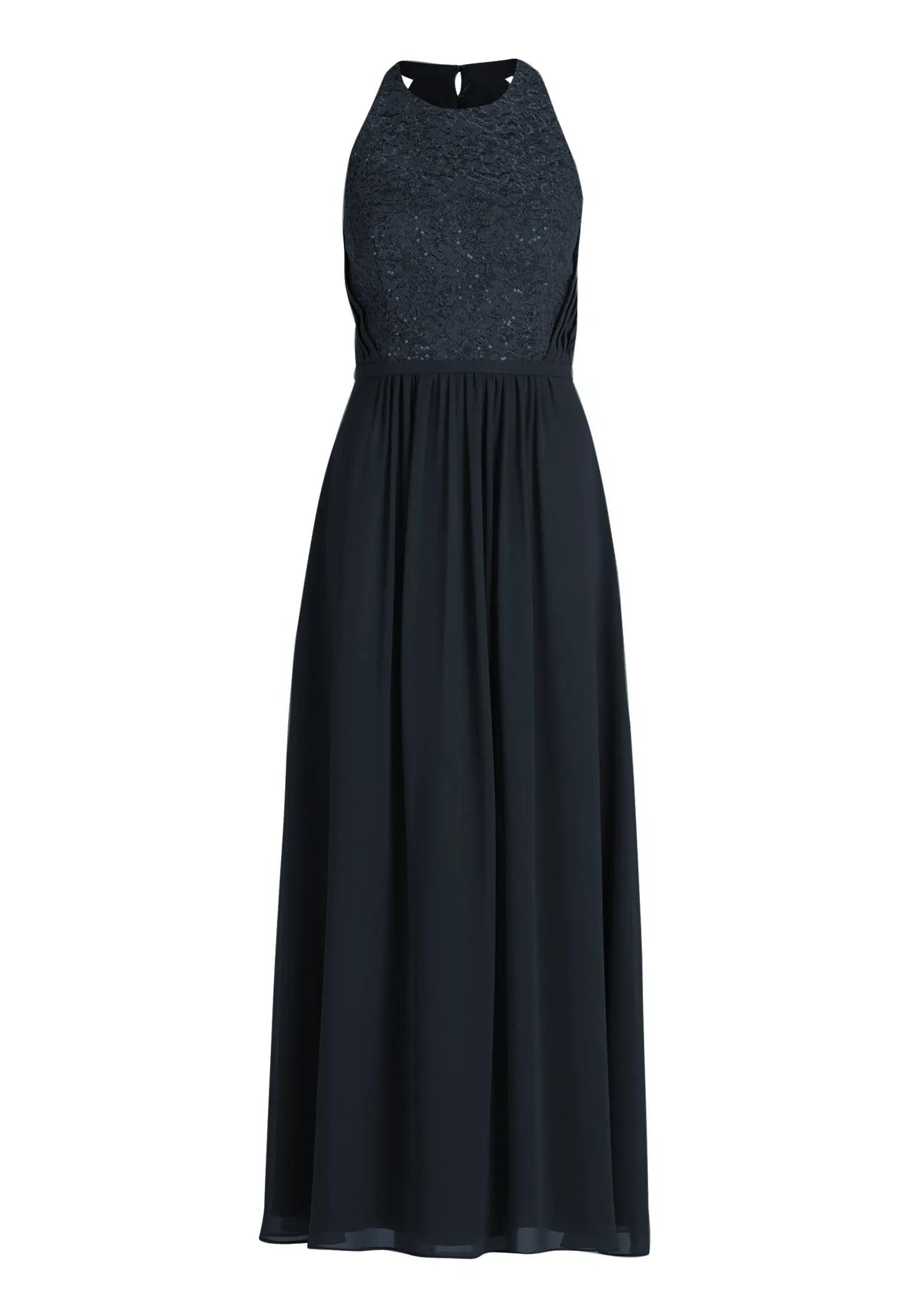 Dark Blue Dress Long Without Sleeve - BEVAVA