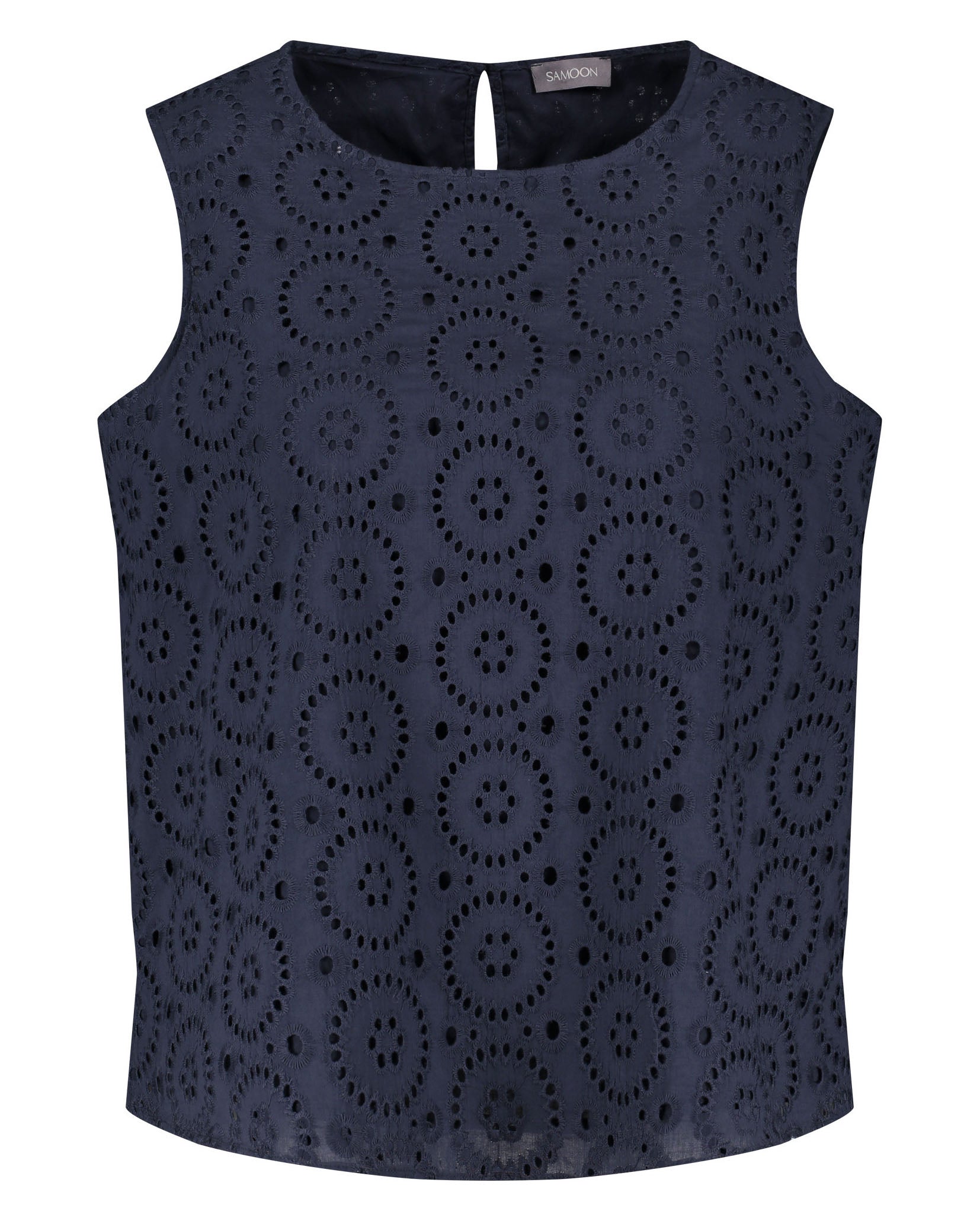 Dark Blue Blouse Without Sleeve Samoon