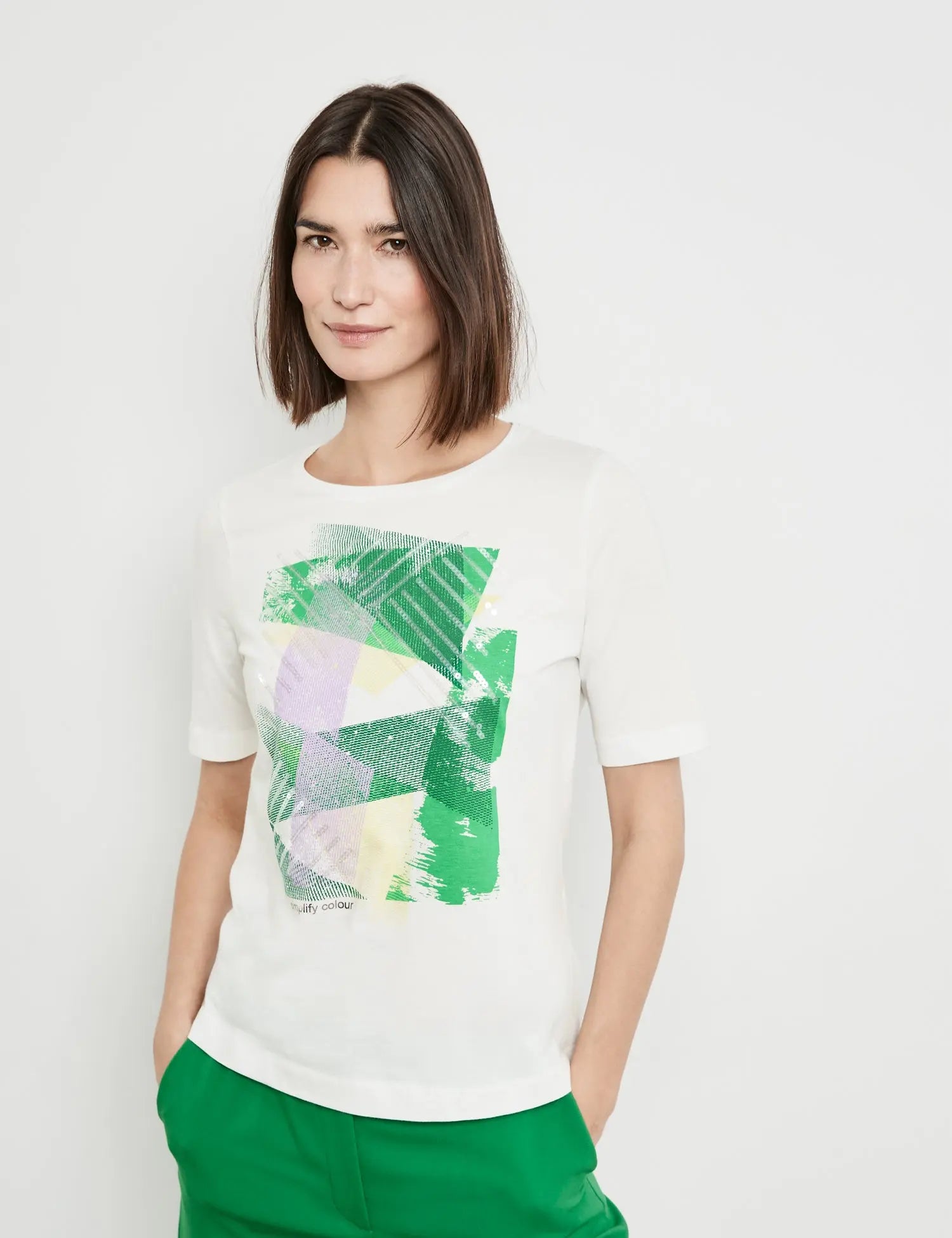 Top With Mid-Length Sleeves And Sequins - BEVAVA
