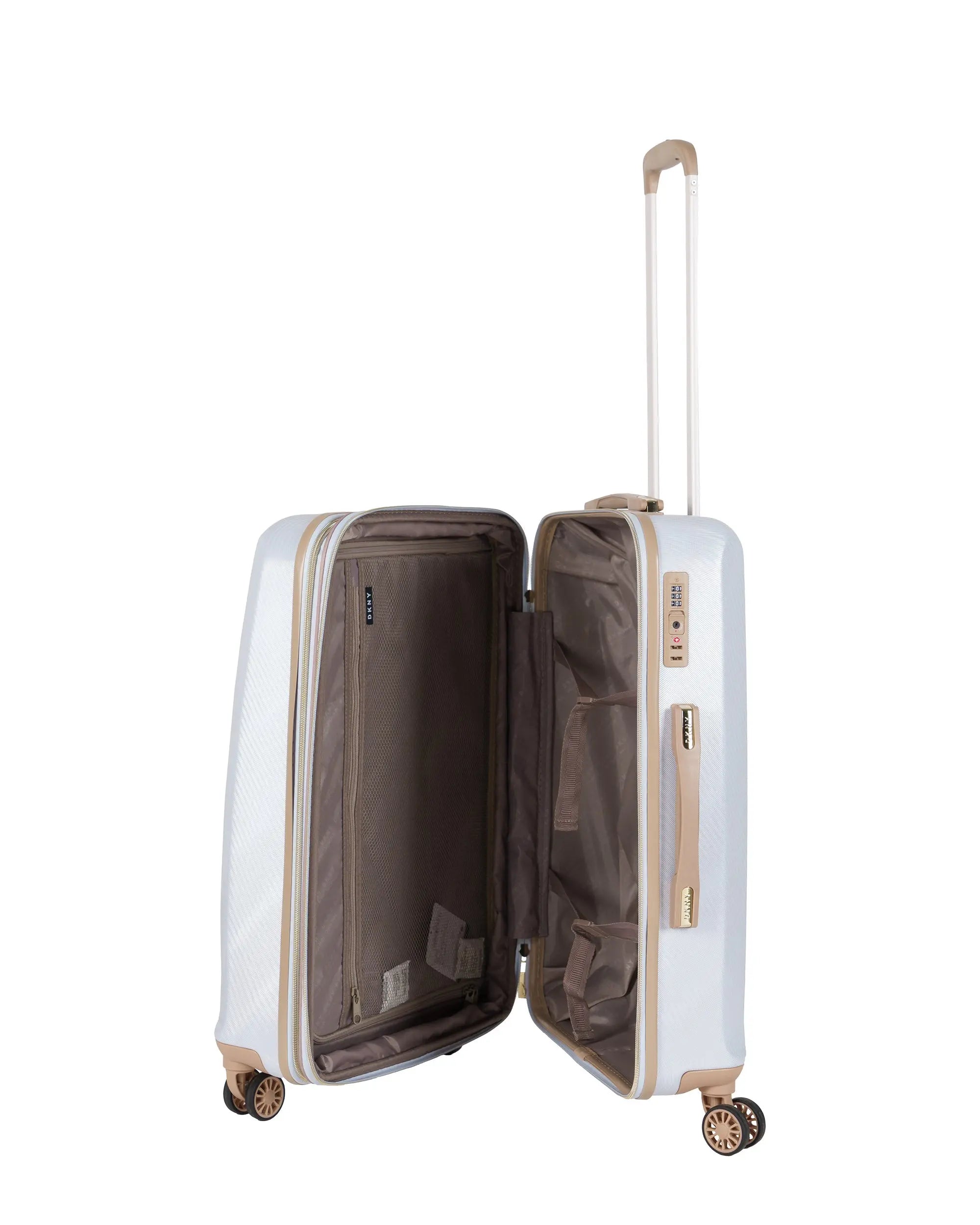 DKNY White Medium Luggage - BEVAVA