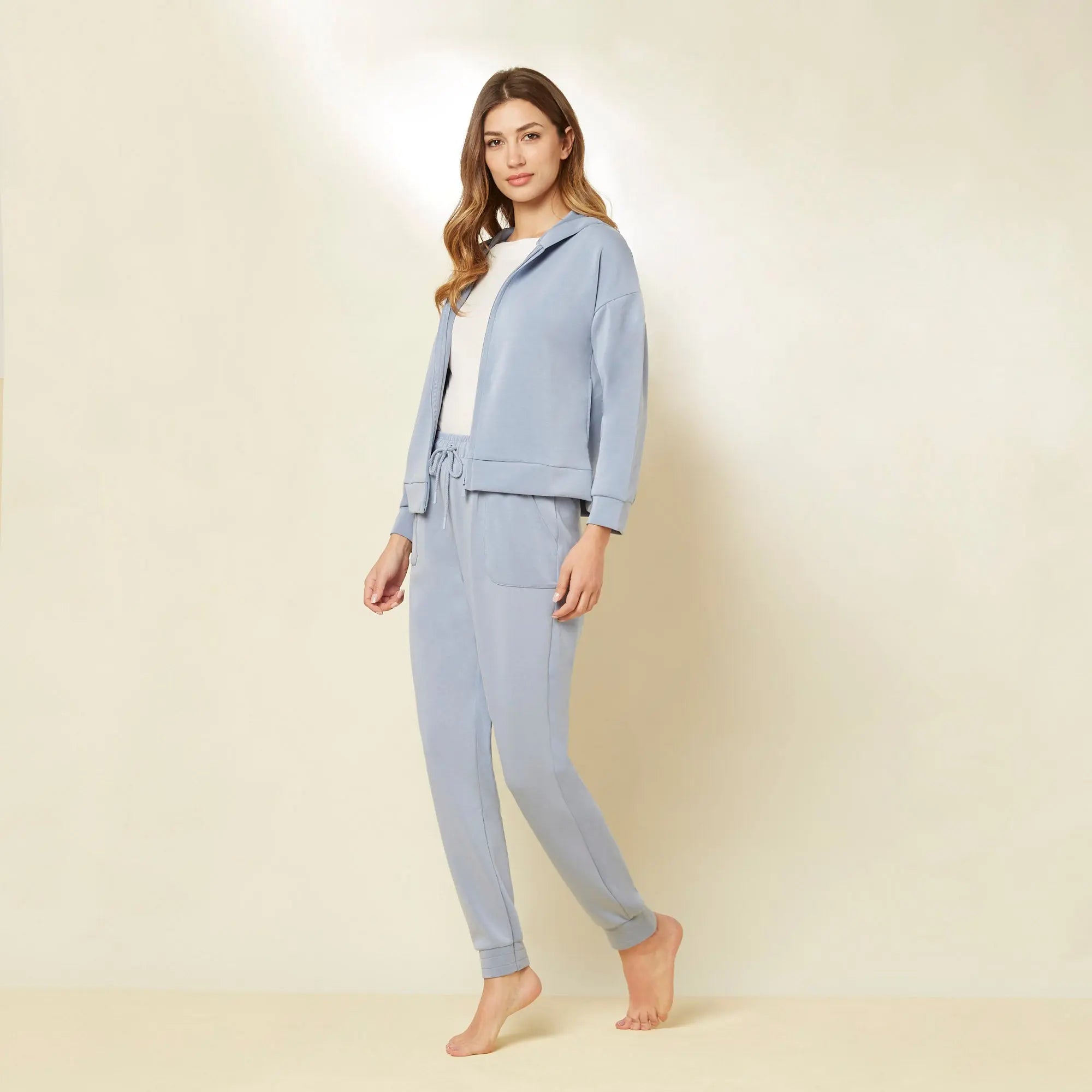 Powder Blue Full-Long Trousers - BEVAVA