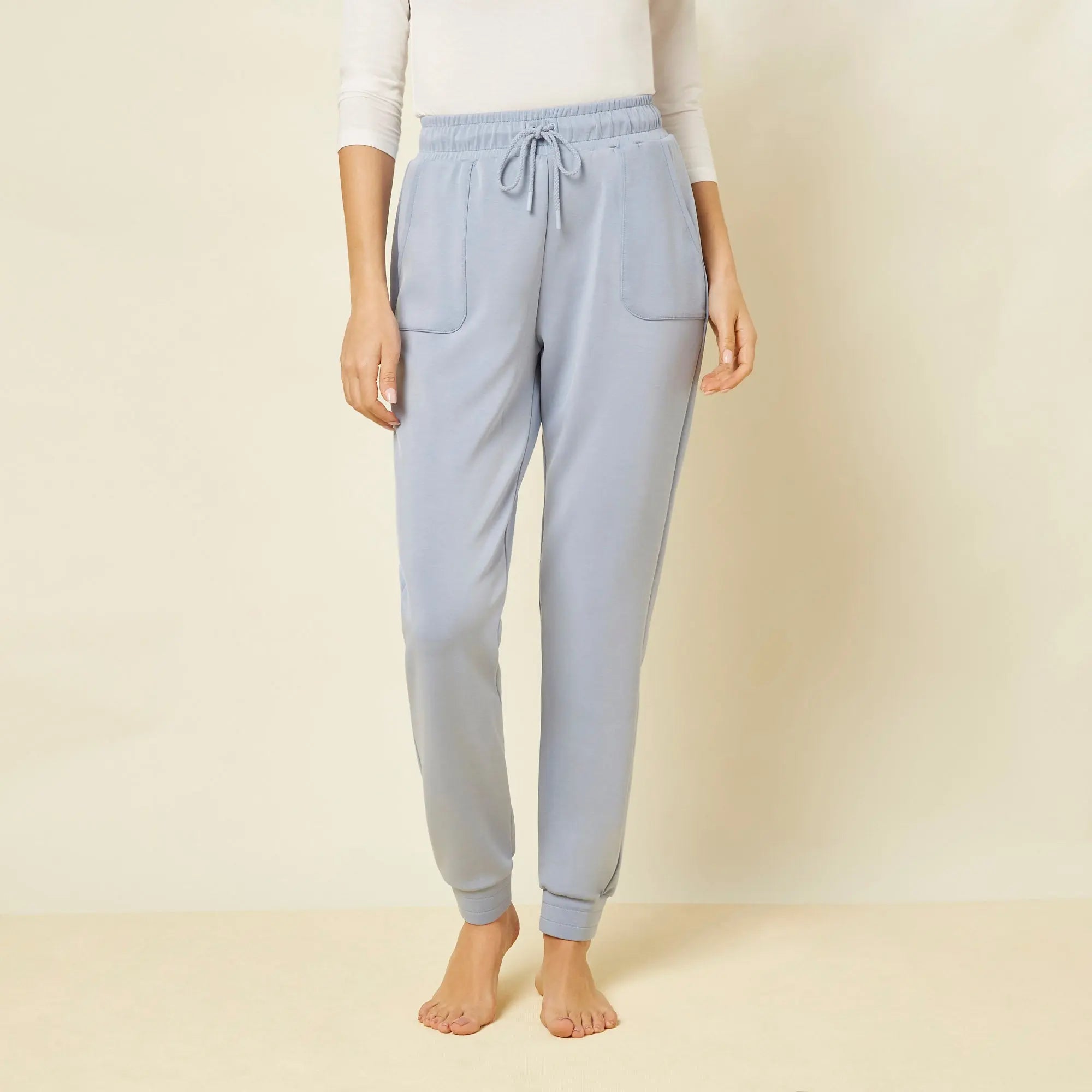 Powder Blue Full-Long Trousers - BEVAVA