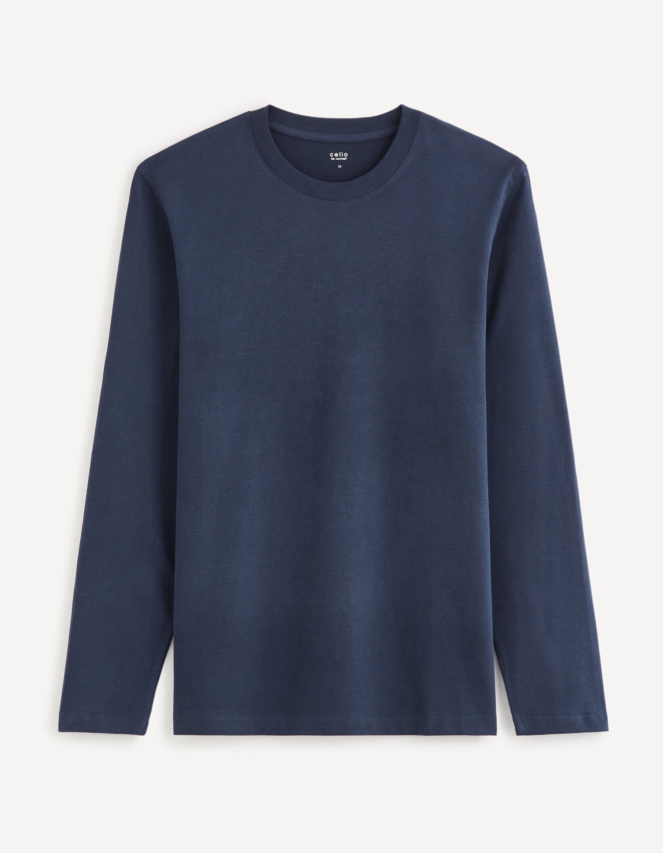 Cotton Round Neck T-Shirt - Navy_CESOLACEML_NAVY_01