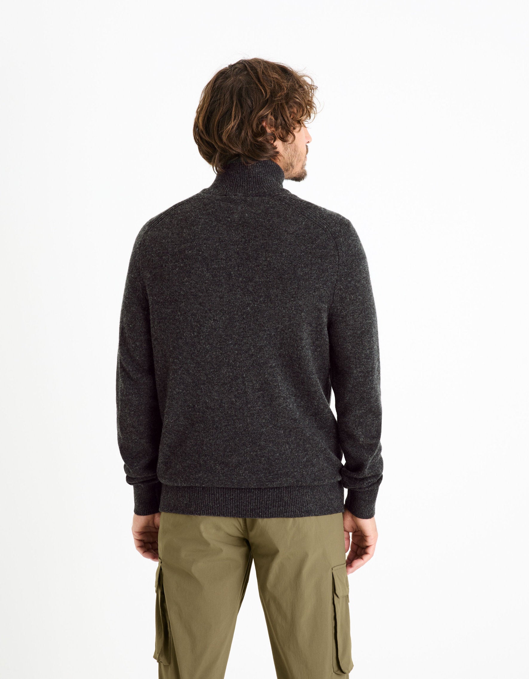 Lambswool Zip-Neck Sweater - Anthracite_CEWOOLCAM_ANTHRA MEL_04