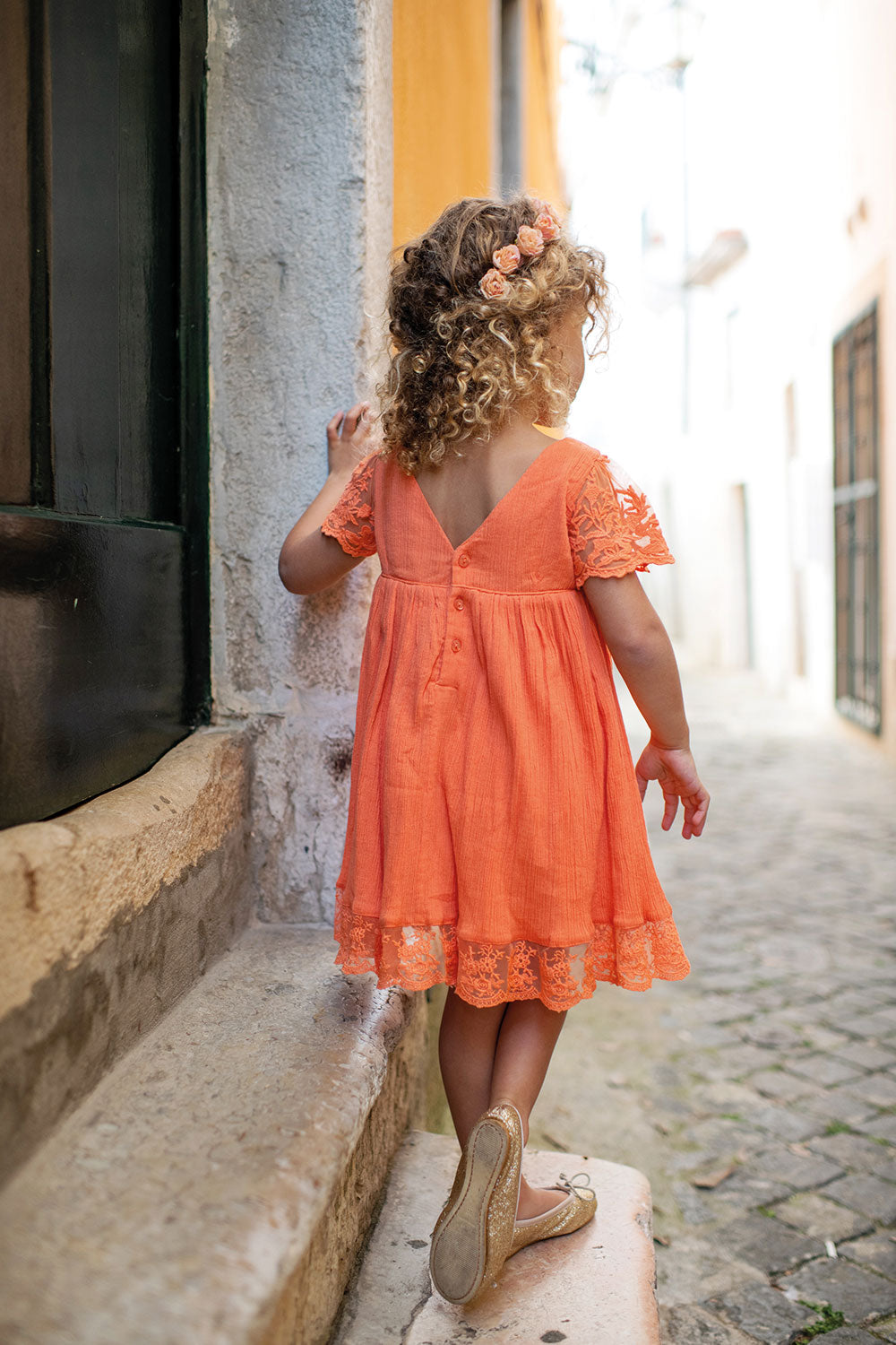 Manon Dress Coral - BEVAVA