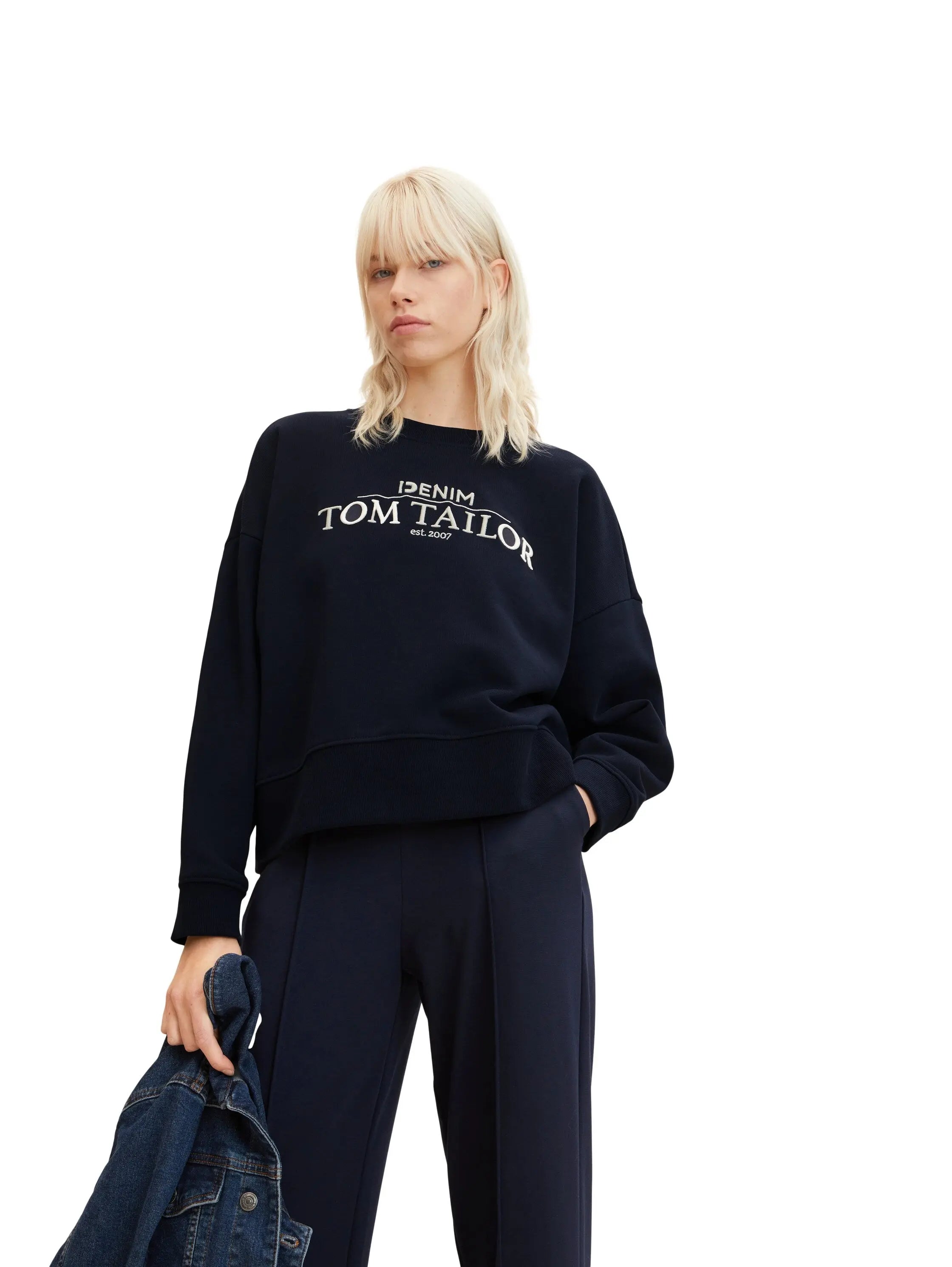 Denim Sweatshirts - BEVAVA