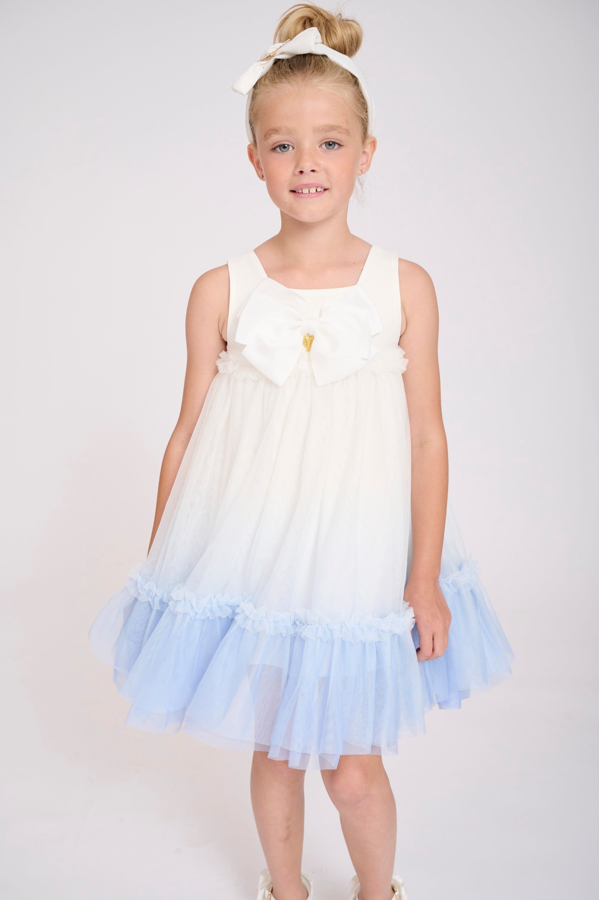 Donatella Dress Snowdrop Blue - BEVAVA