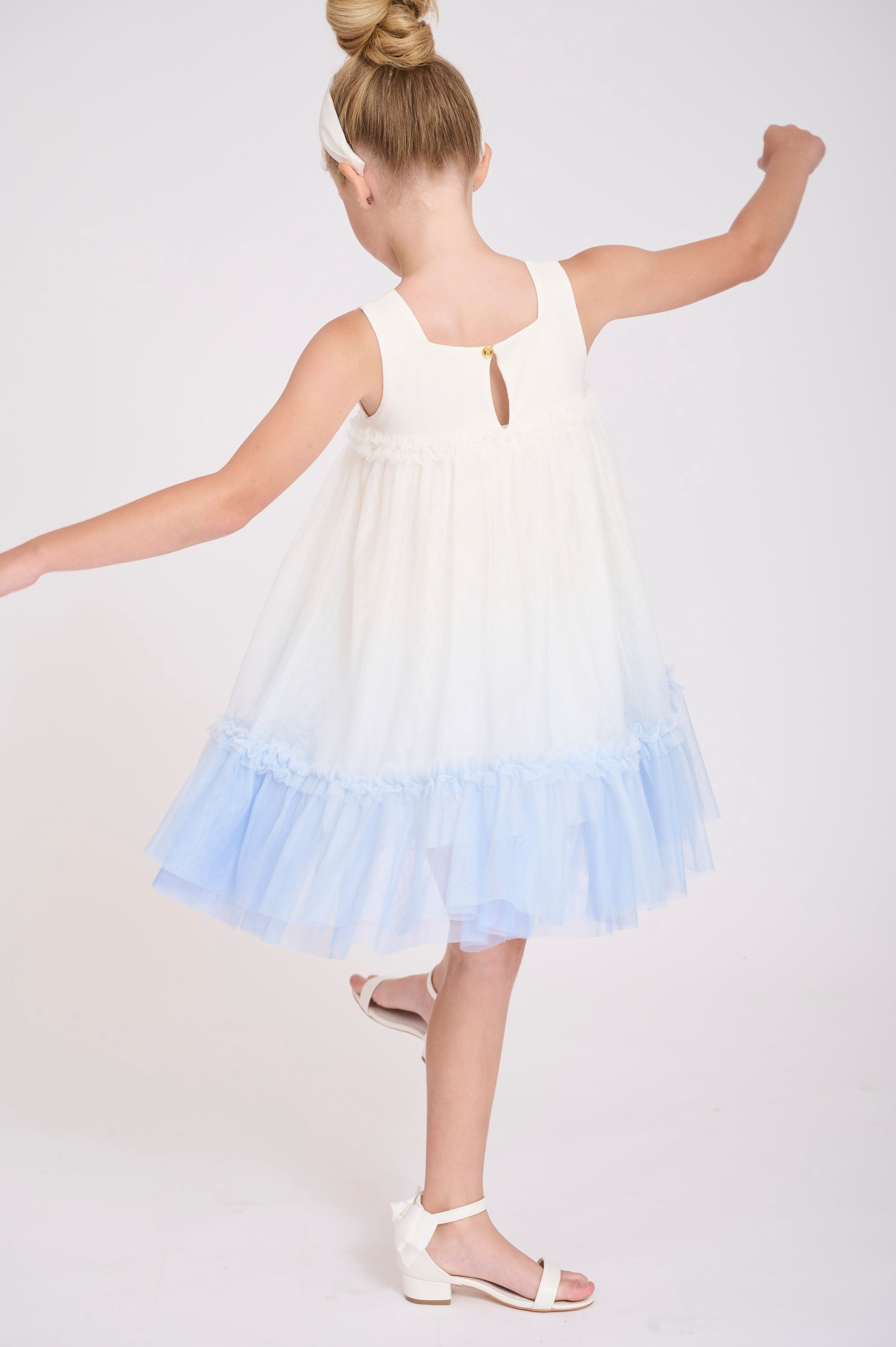 Donatella Dress Snowdrop Blue - BEVAVA