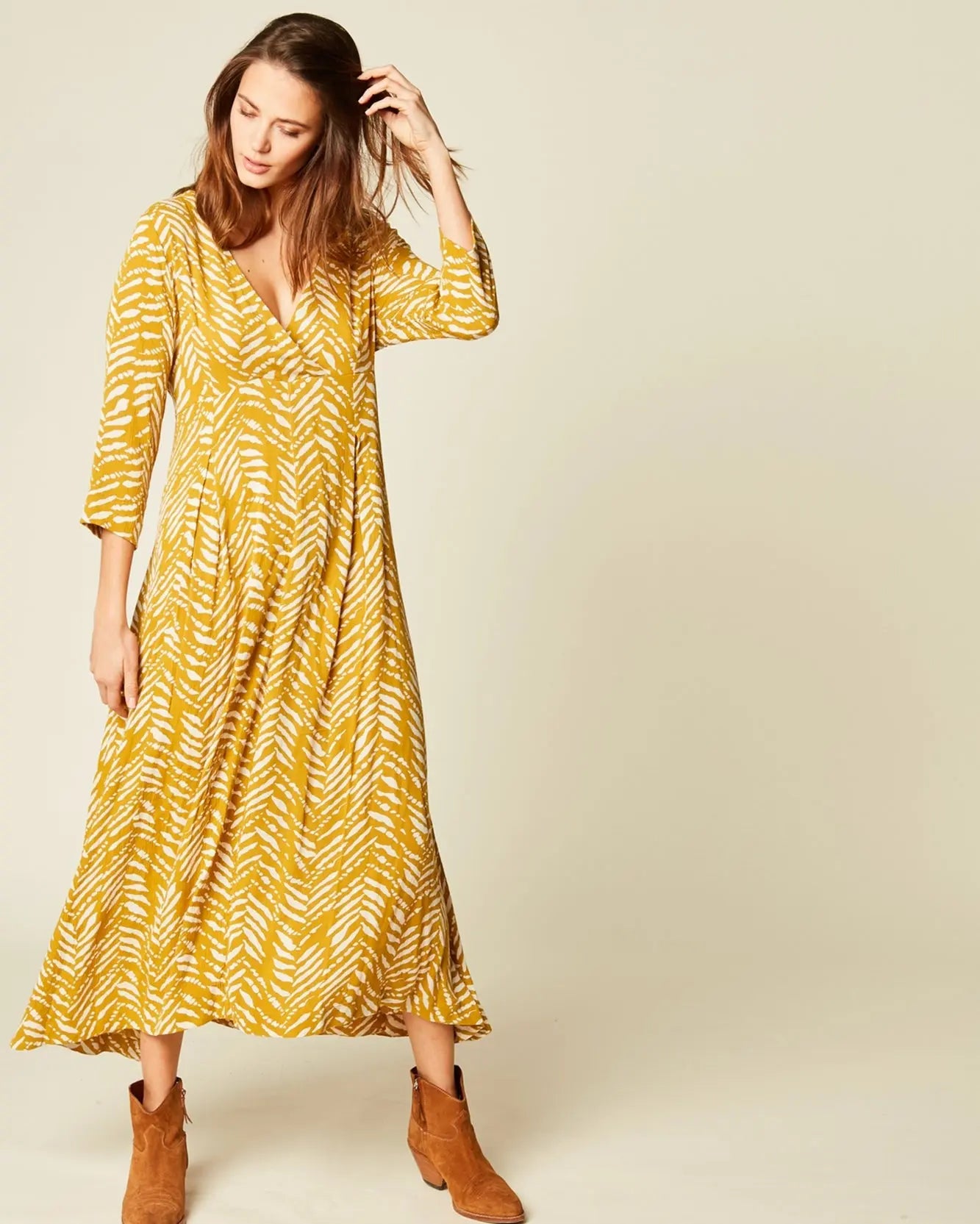 Yellow Robe Taille Haute Mali - BEVAVA