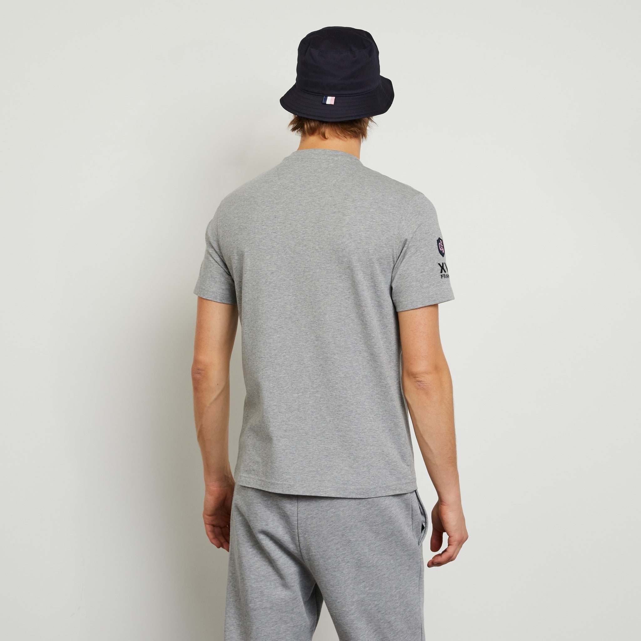 Grey T-Shirt With France No. 10 Screen Print Eden Park