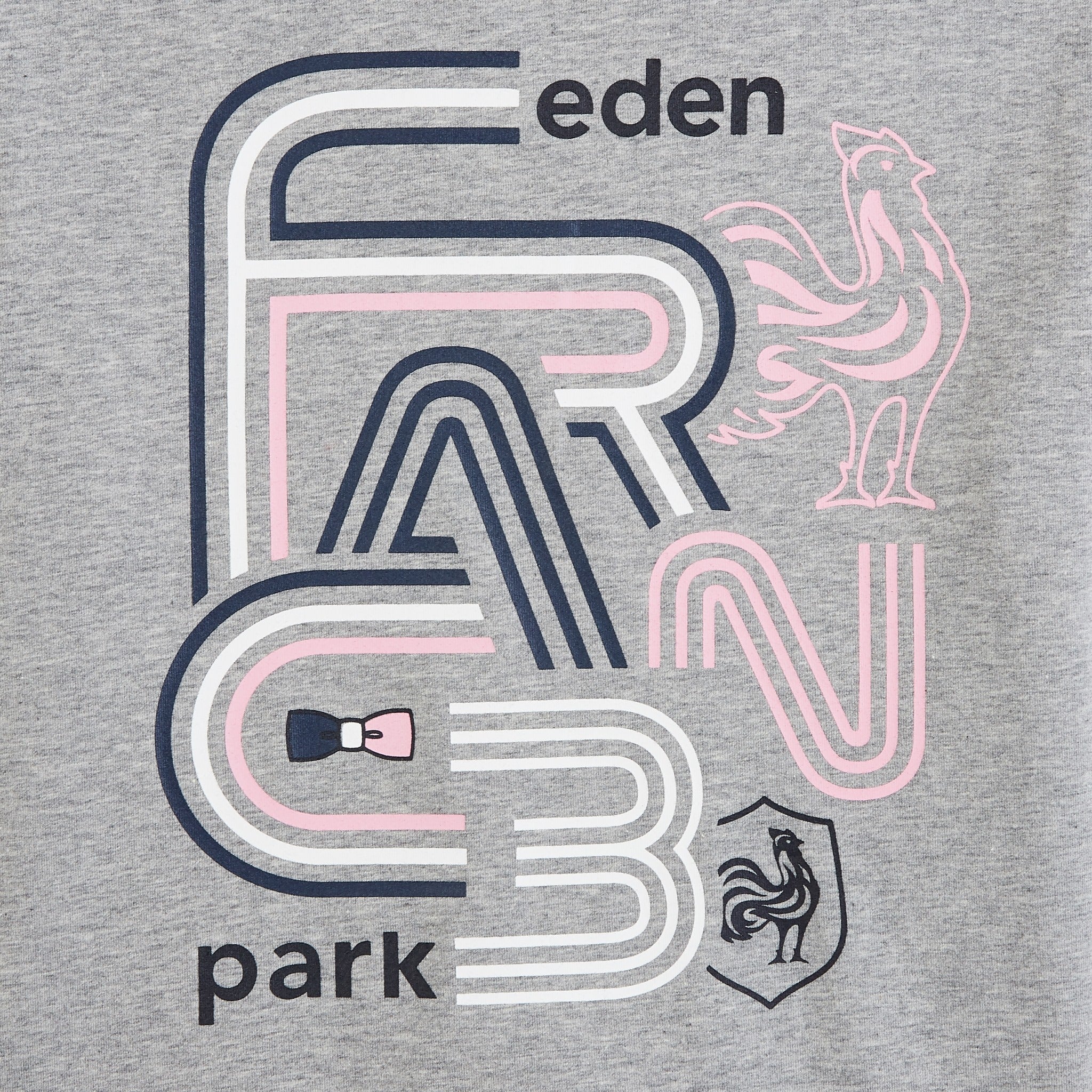 Grey T-Shirt With French Rooster Screen Print - BEVAVA