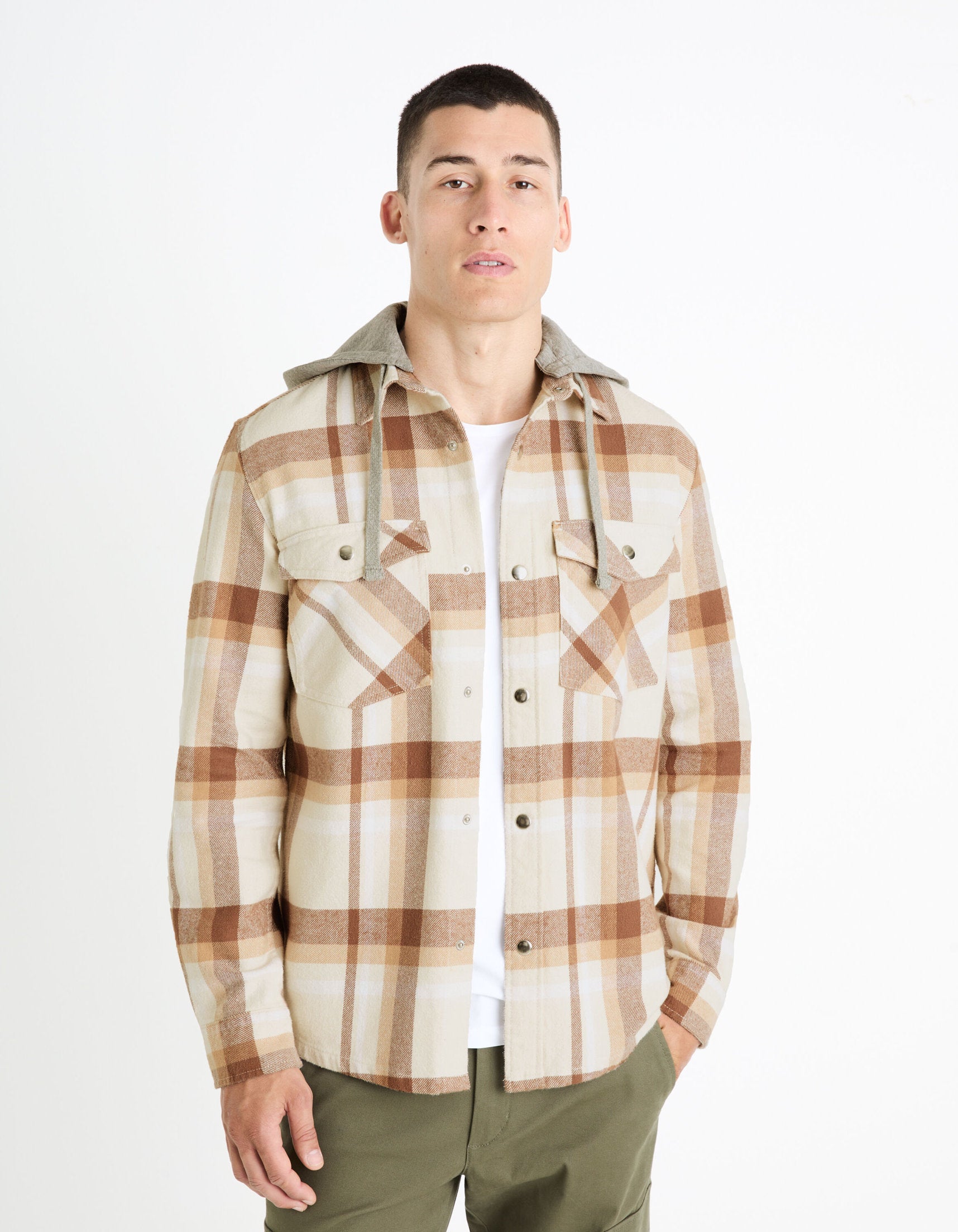 100% Cotton Overshirt - Beige_FASURPUCHE_BEIGE_01