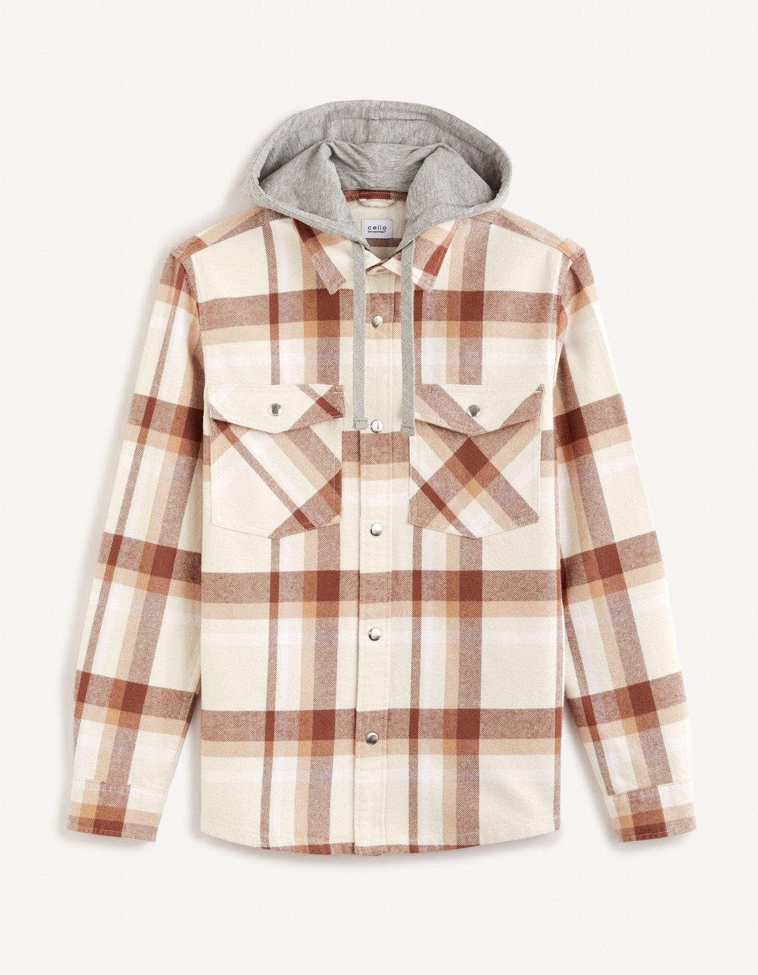 100% Cotton Overshirt - Beige_FASURPUCHE_BEIGE_02