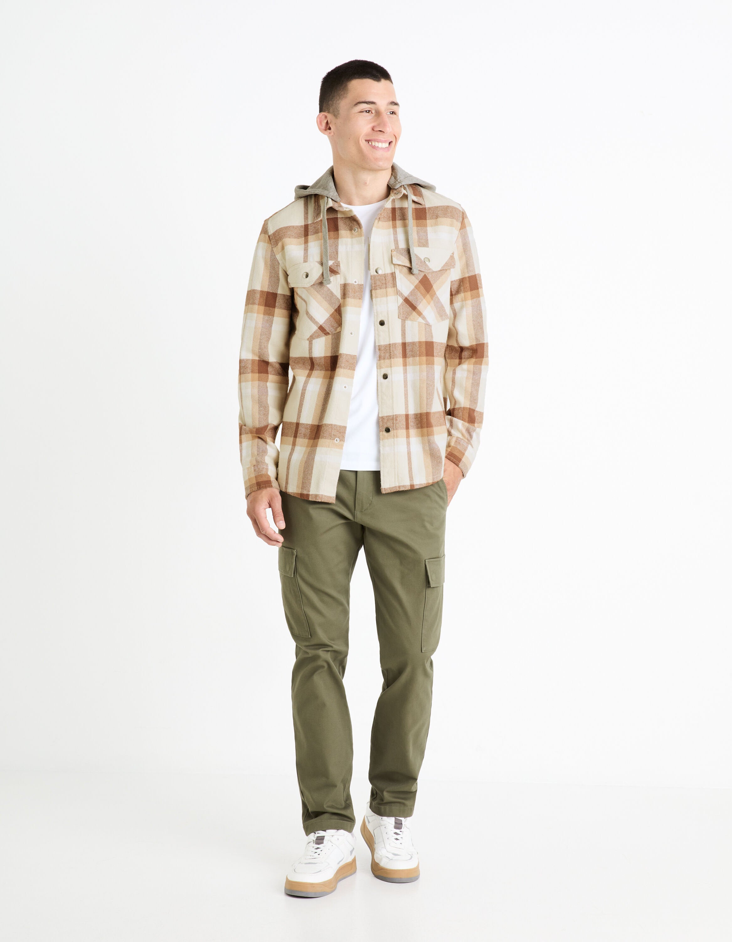 100% Cotton Overshirt - Beige_FASURPUCHE_BEIGE_03