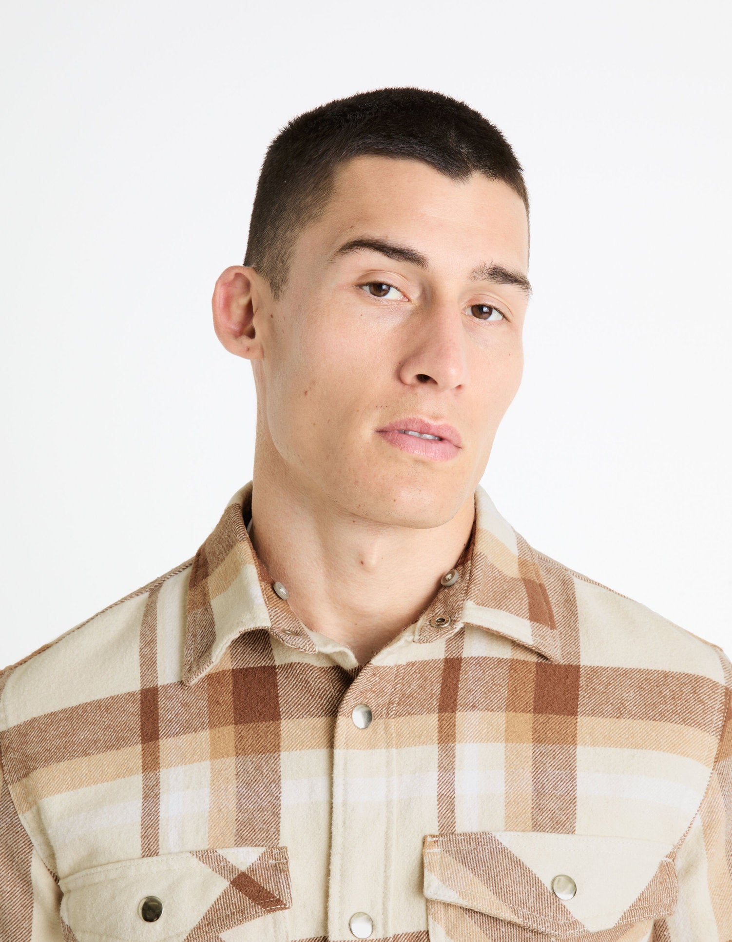 100% Cotton Overshirt - Beige_FASURPUCHE_BEIGE_06