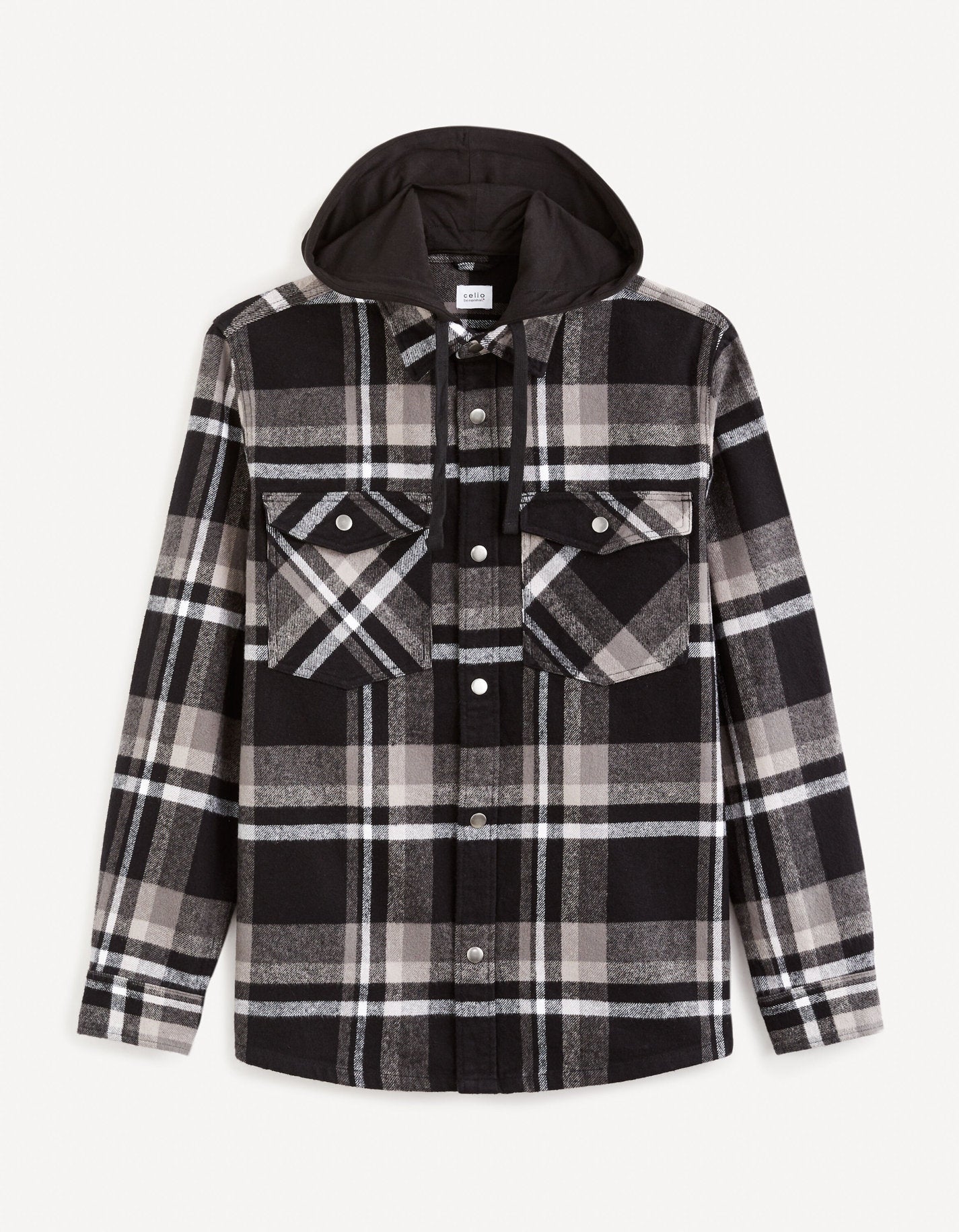 100% Cotton Overshirt - Black_FASURPUCHE_BLACK_02