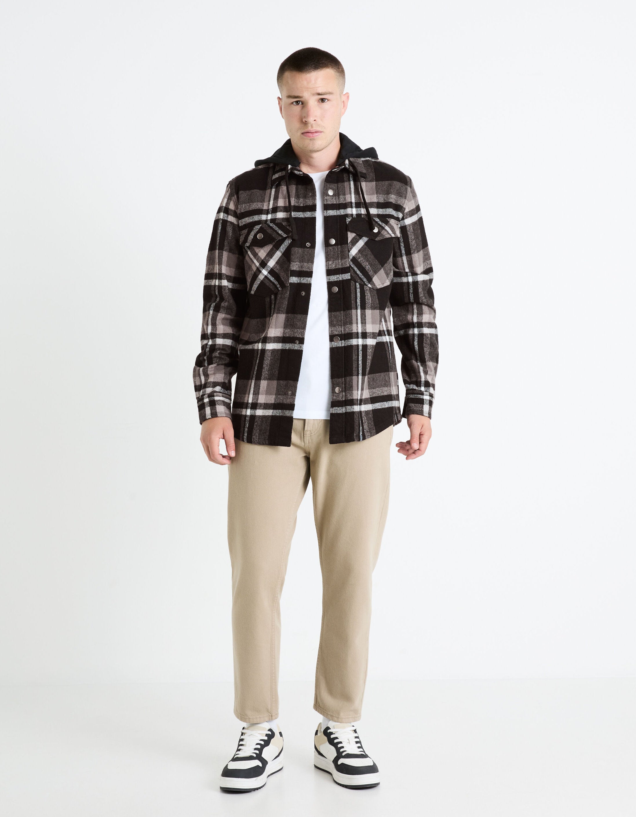 100% Cotton Overshirt - Black_FASURPUCHE_BLACK_03