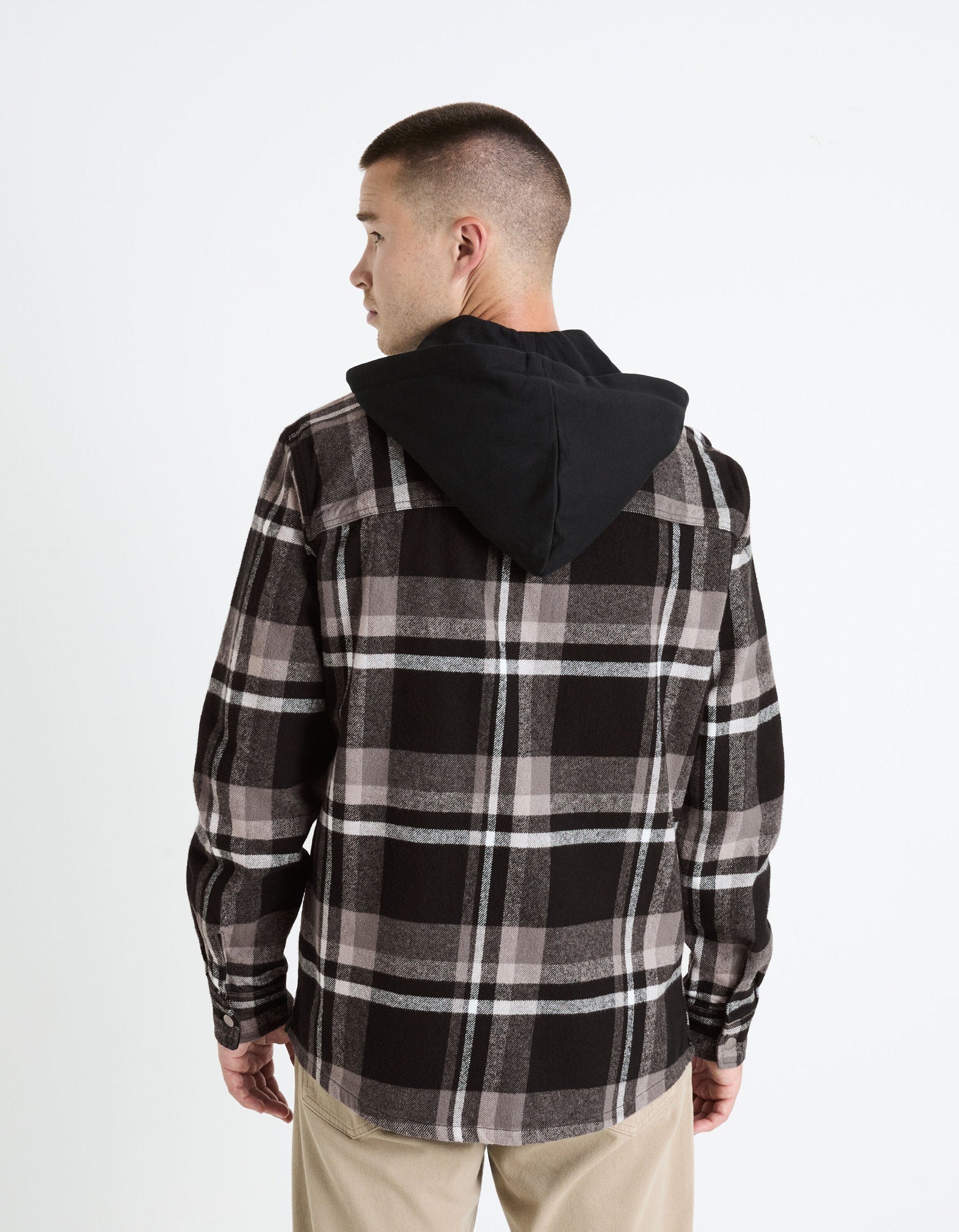 100% Cotton Overshirt - Black_FASURPUCHE_BLACK_04