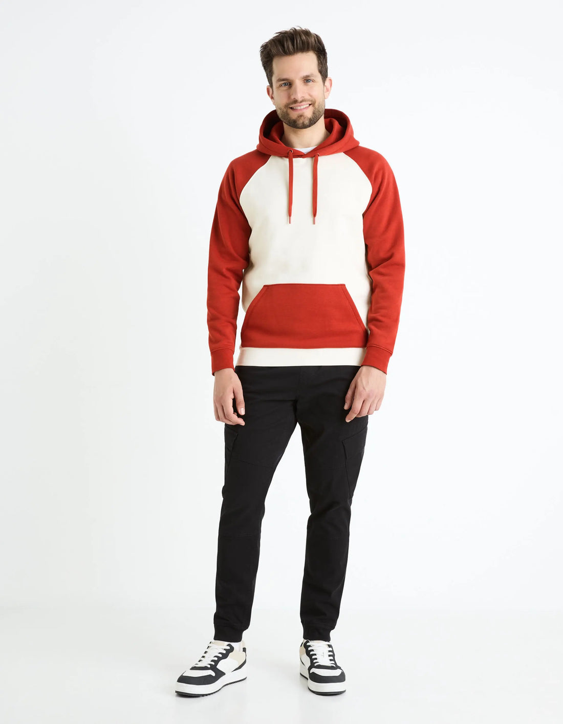 Cotton-Blend Hoodie - Purple_FEBLOCOS_VIOLET DARK_02