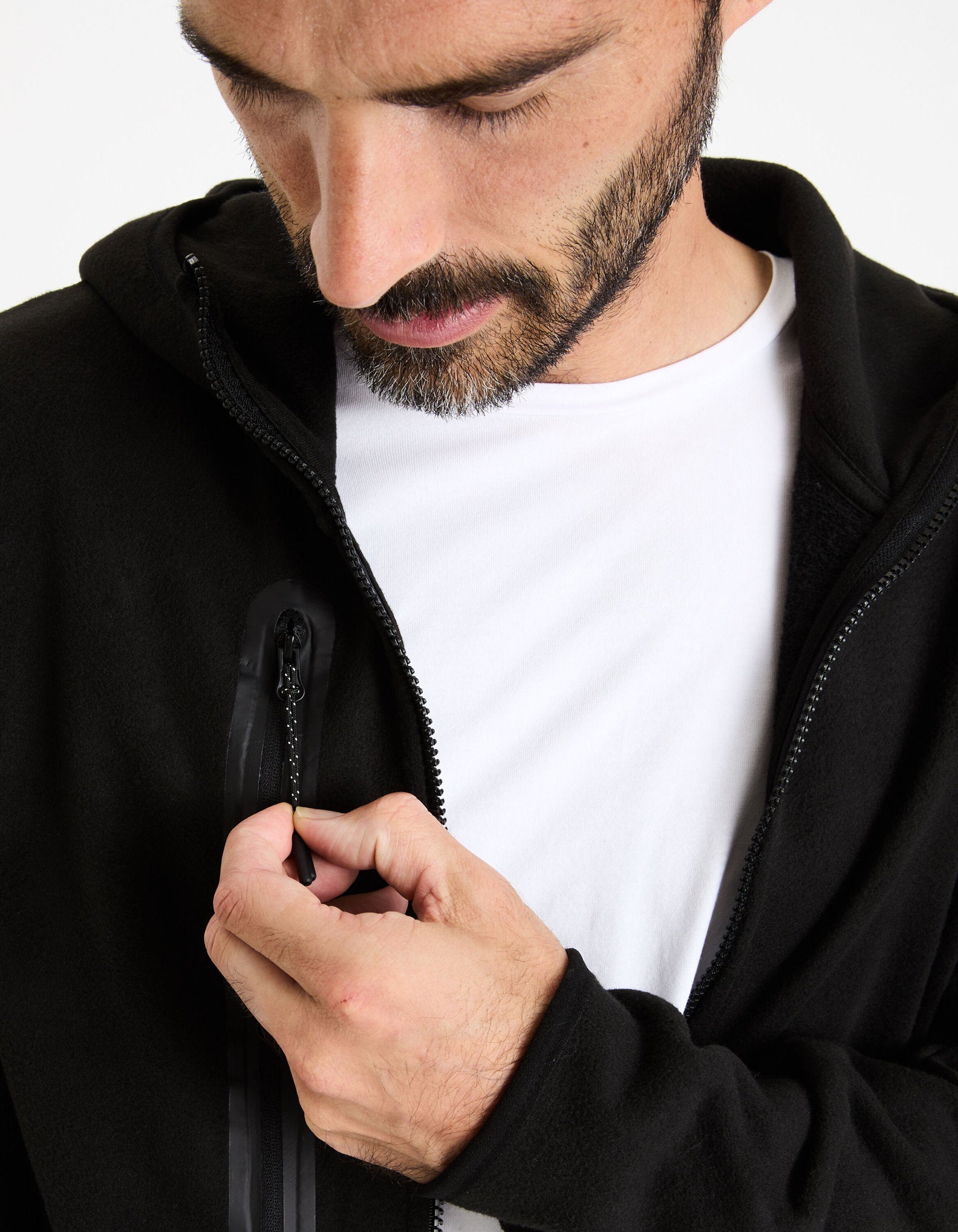 Zip-Up Hoodie - Black_FECOLDYOKE_BLACK_05