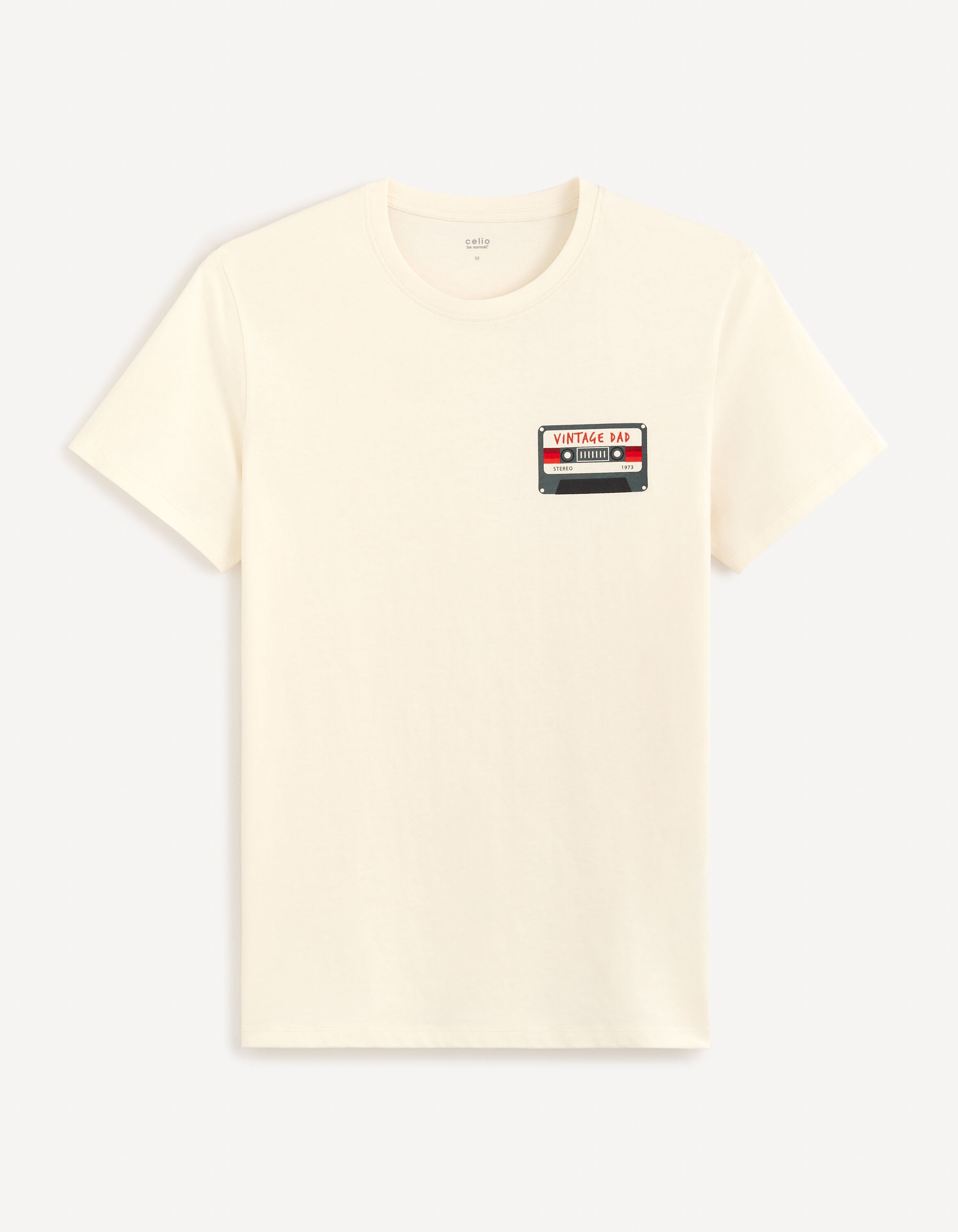 100% Cotton Round Neck T-Shirt - Off White_FEDARON_OFF WHITE_02