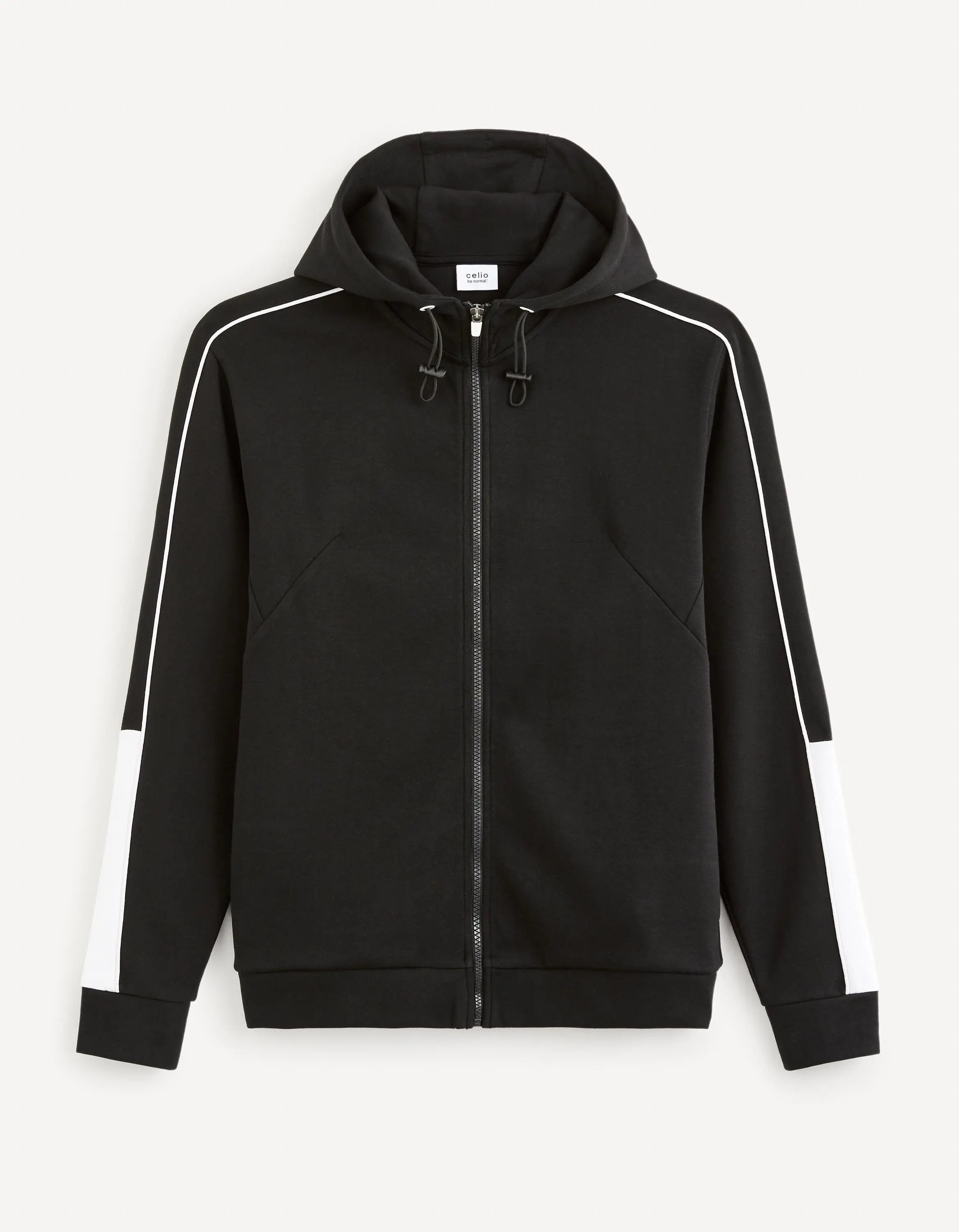 Cotton Blend Hoodie - Black_FEFADA_BLACK_01