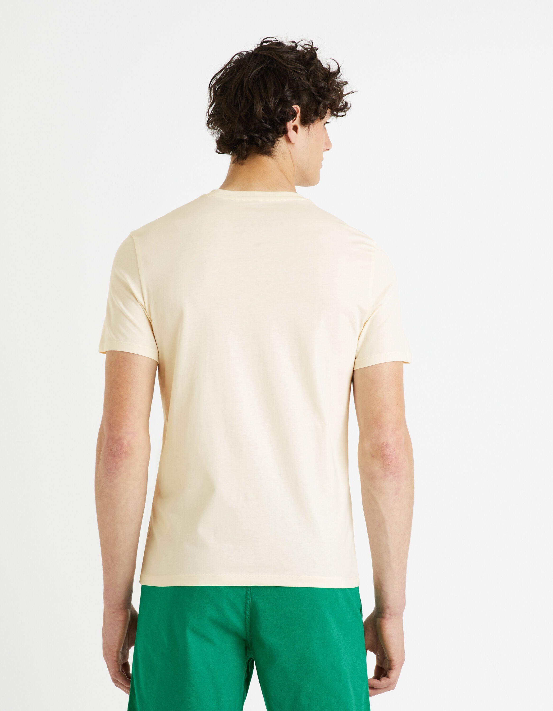 100% Cotton Round Neck T-Shirt - White_FEHUNGRY_OFF WHITE_04