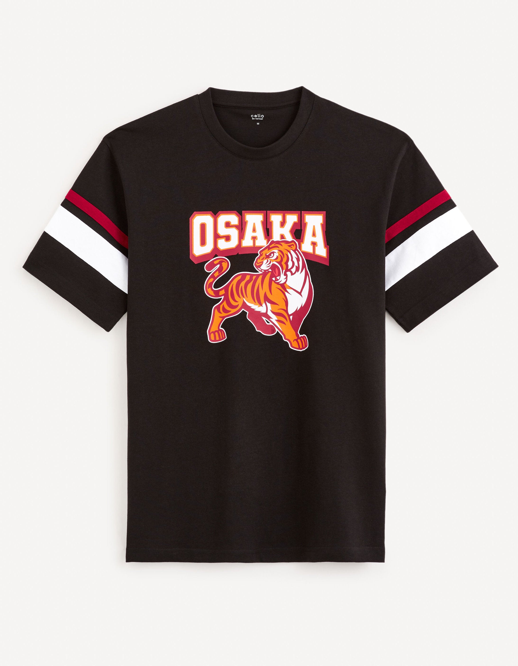 100% Cotton Round Neck T-Shirt - Black_FEJAPBAT_BLACK_01