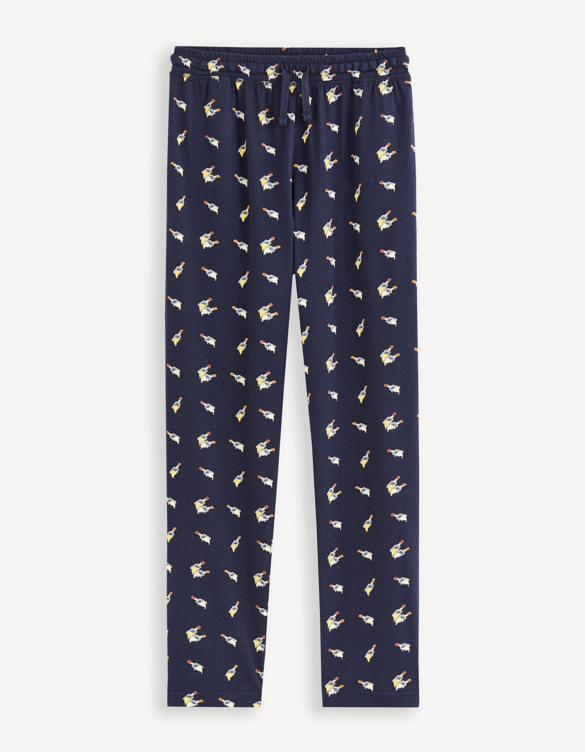 Long-Sleeved Pajamas And Pants Cotton - Navy_FIPYCHEESE_NAVY_04