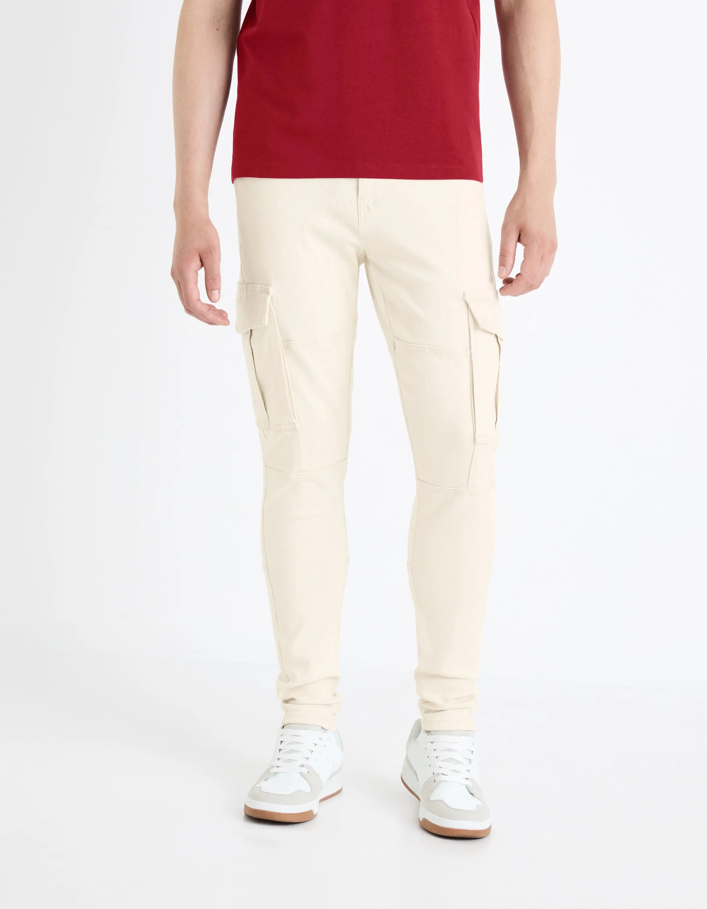 C45 Stretch Skinny Jeans_FOCODY_ECRU_03