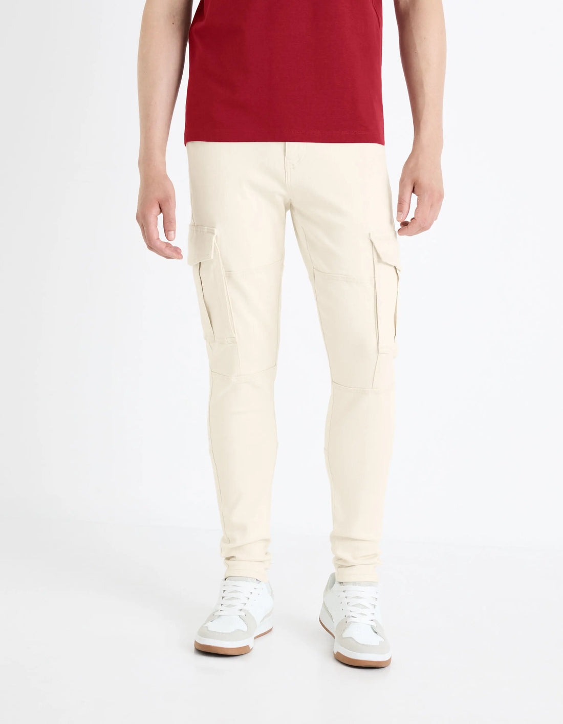 C45 Stretch Skinny Jeans_FOCODY_ECRU_03