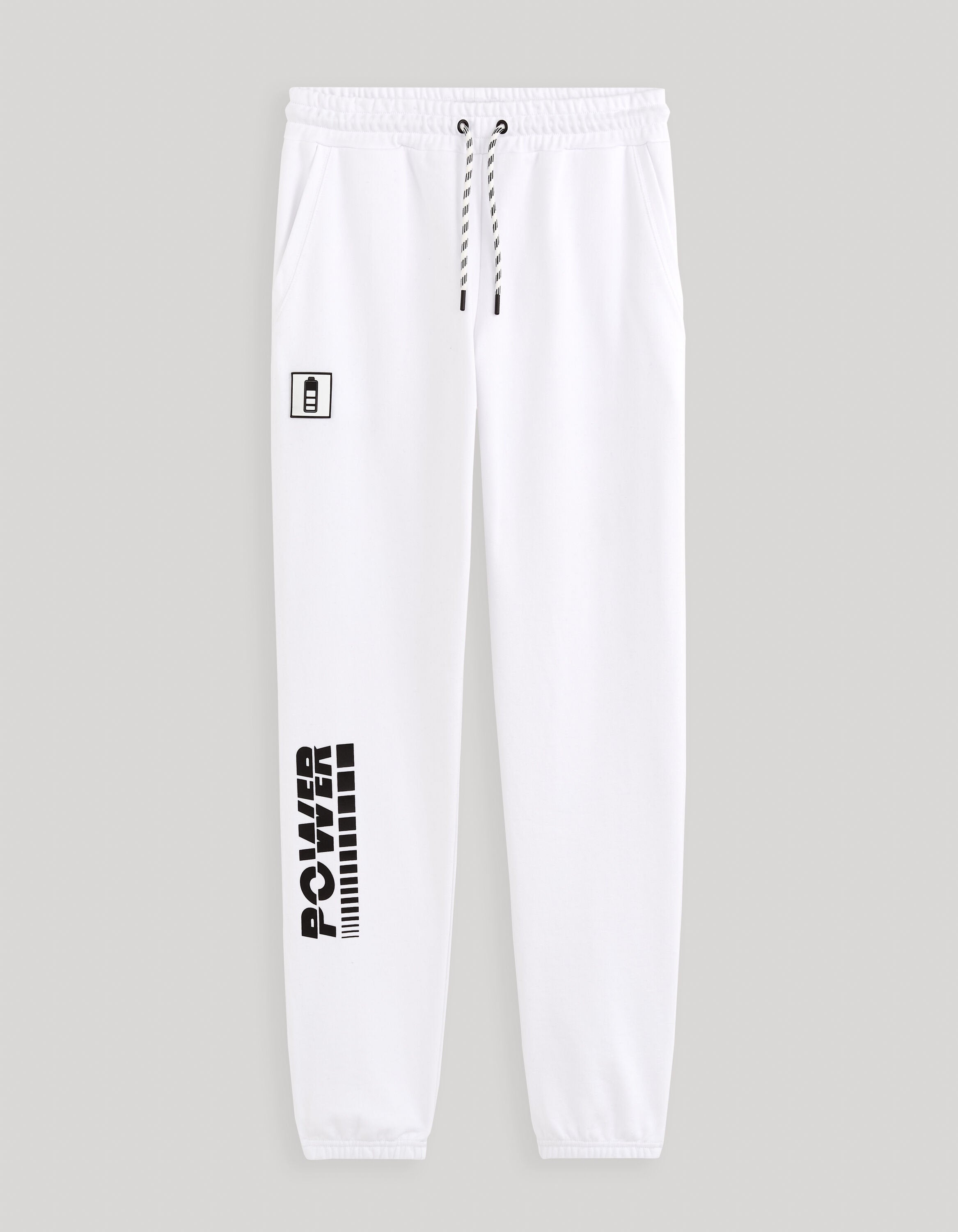 100% Cotton Jogging Pants - White_FOINSERT_OPTICAL WHITE_01