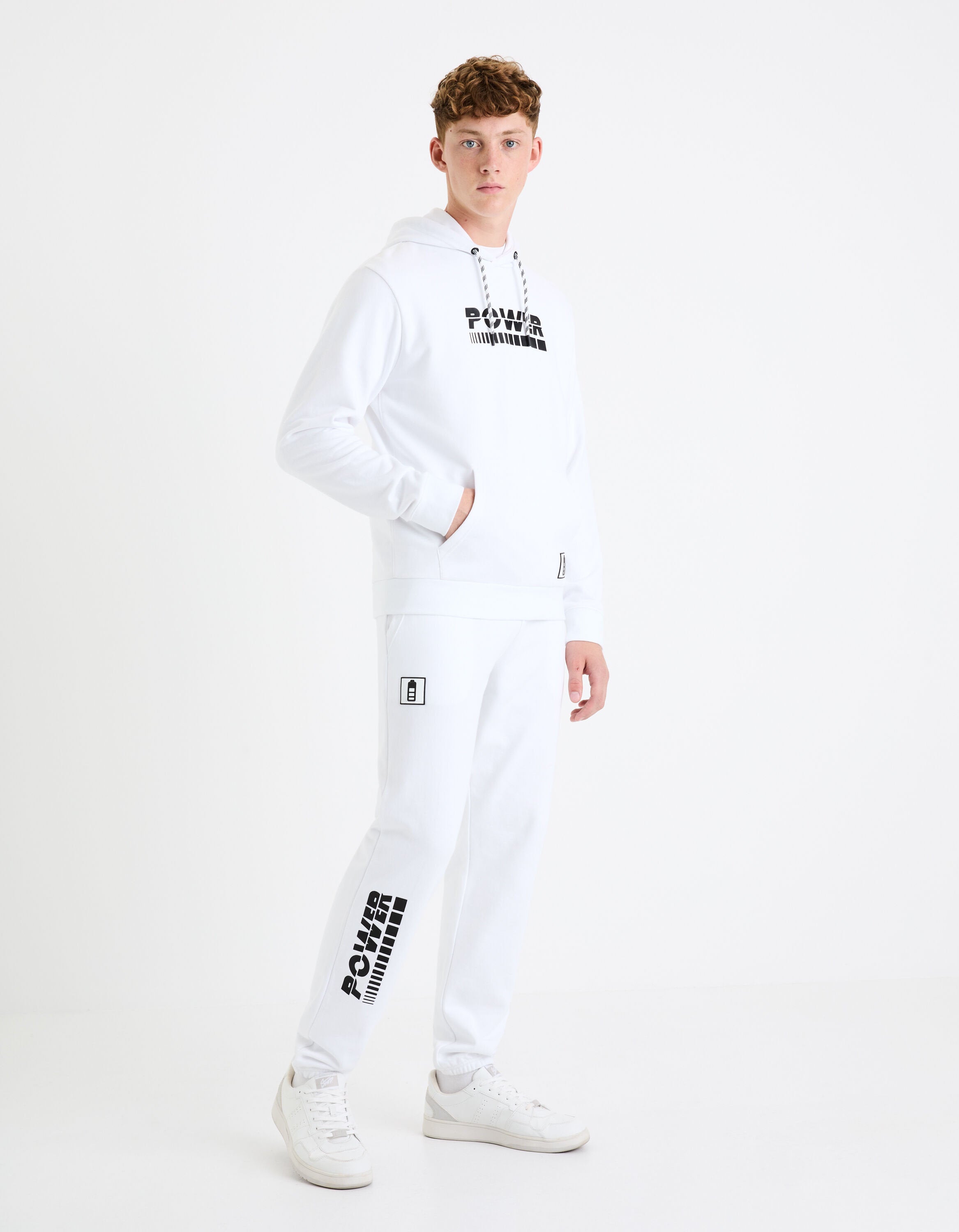 100% Cotton Jogging Pants - White_FOINSERT_OPTICAL WHITE_02