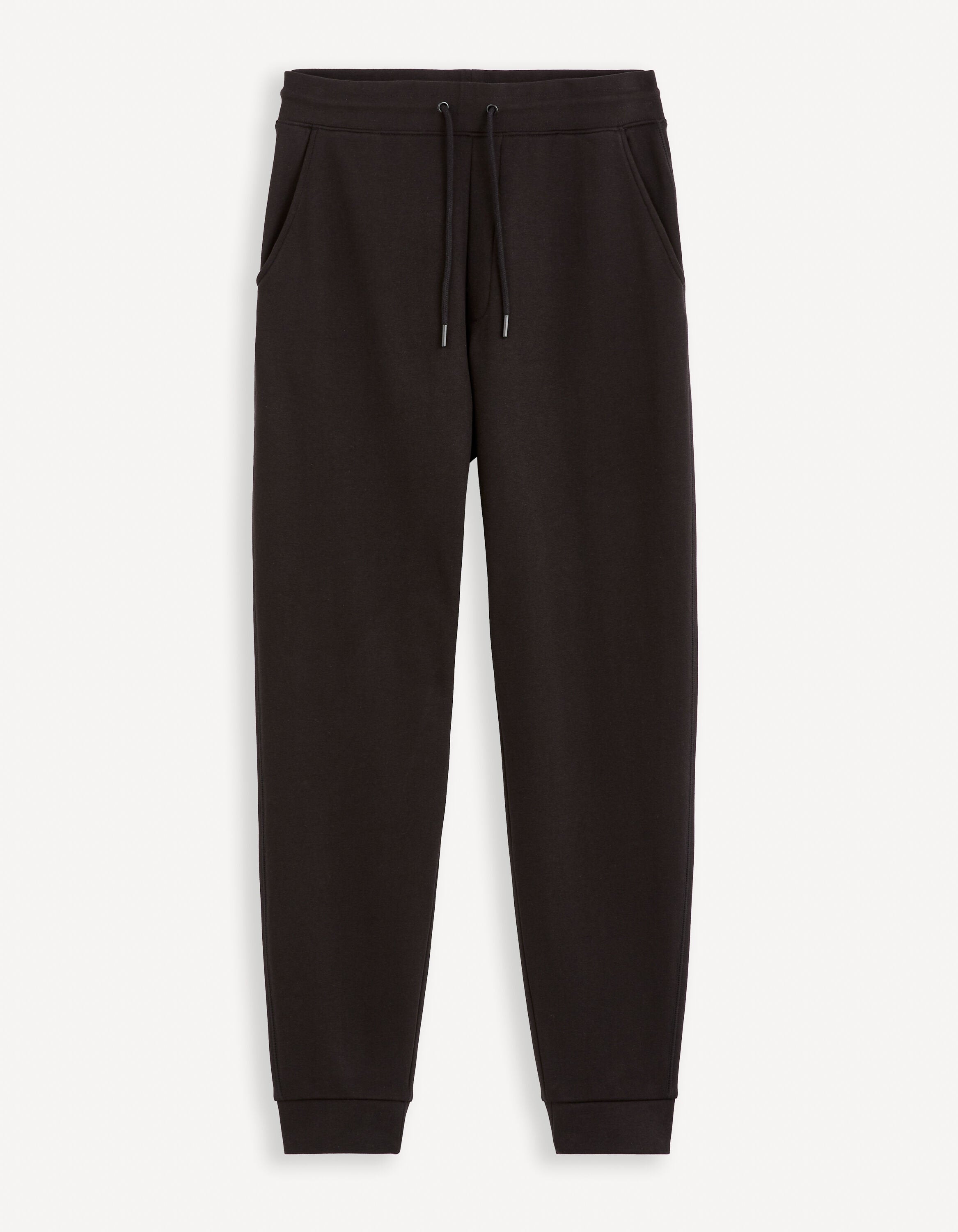 100% Cotton Jogging Pants_FOJOGGIE_BLACK_01