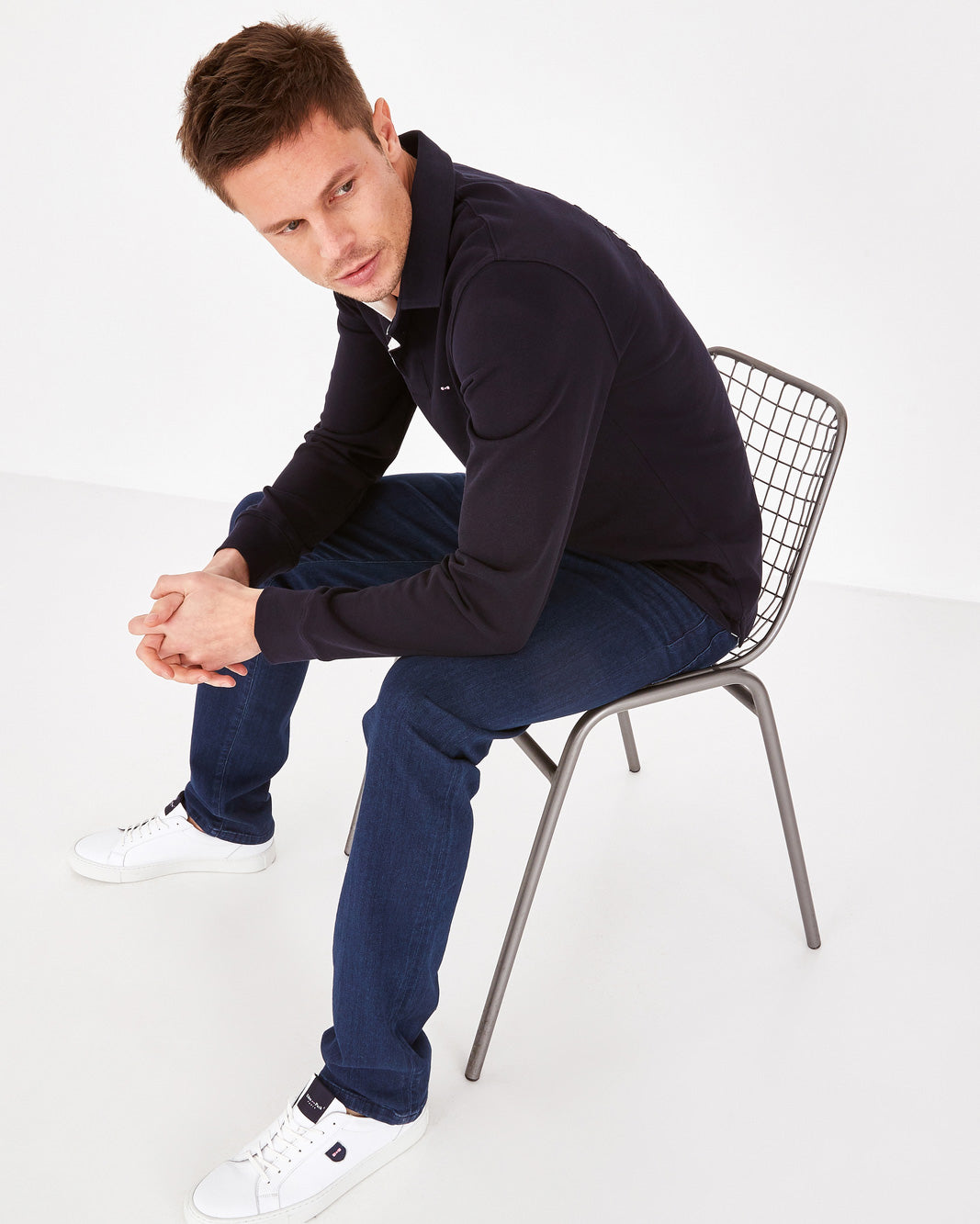 Dark Blue Maillot Manches Longues Eden Park