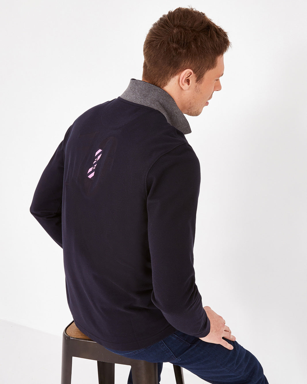 Dark Blue Polo Manches Longues Eden Park