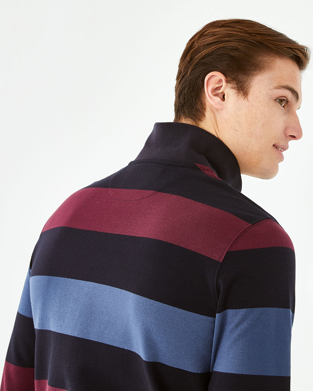 Middle Blue Polo Manches Longues Eden Park