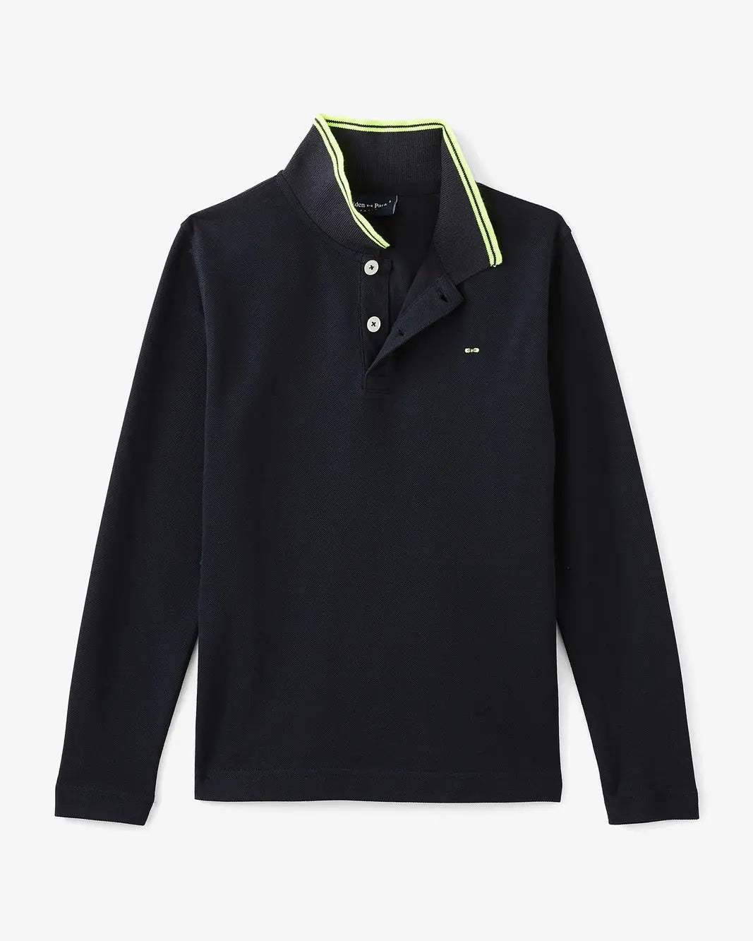 Dark Blue Polo Manches Longues - BEVAVA