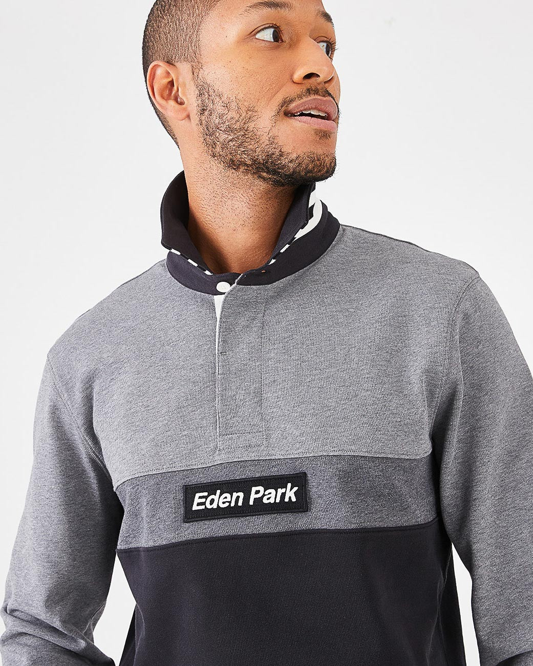 Light Grey Polo Manches Longues Eden Park