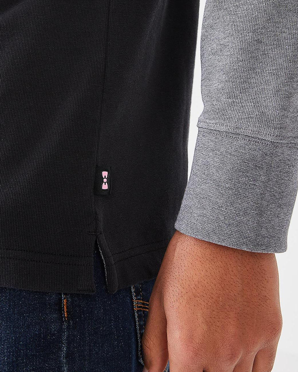 Light Grey Polo Manches Longues Eden Park