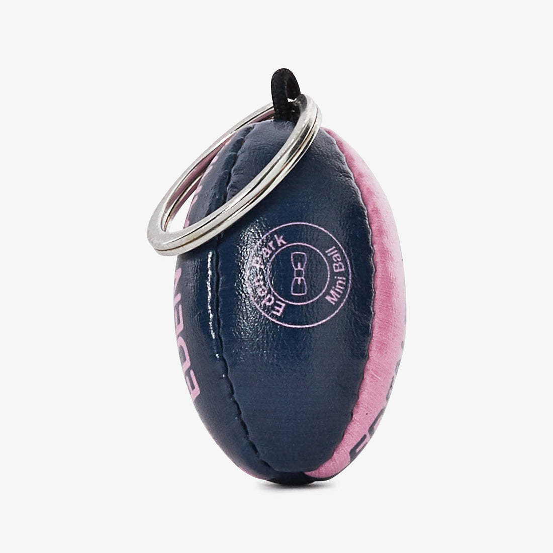 Two-Tone Pink Rugby Ball Keyring Eden Park