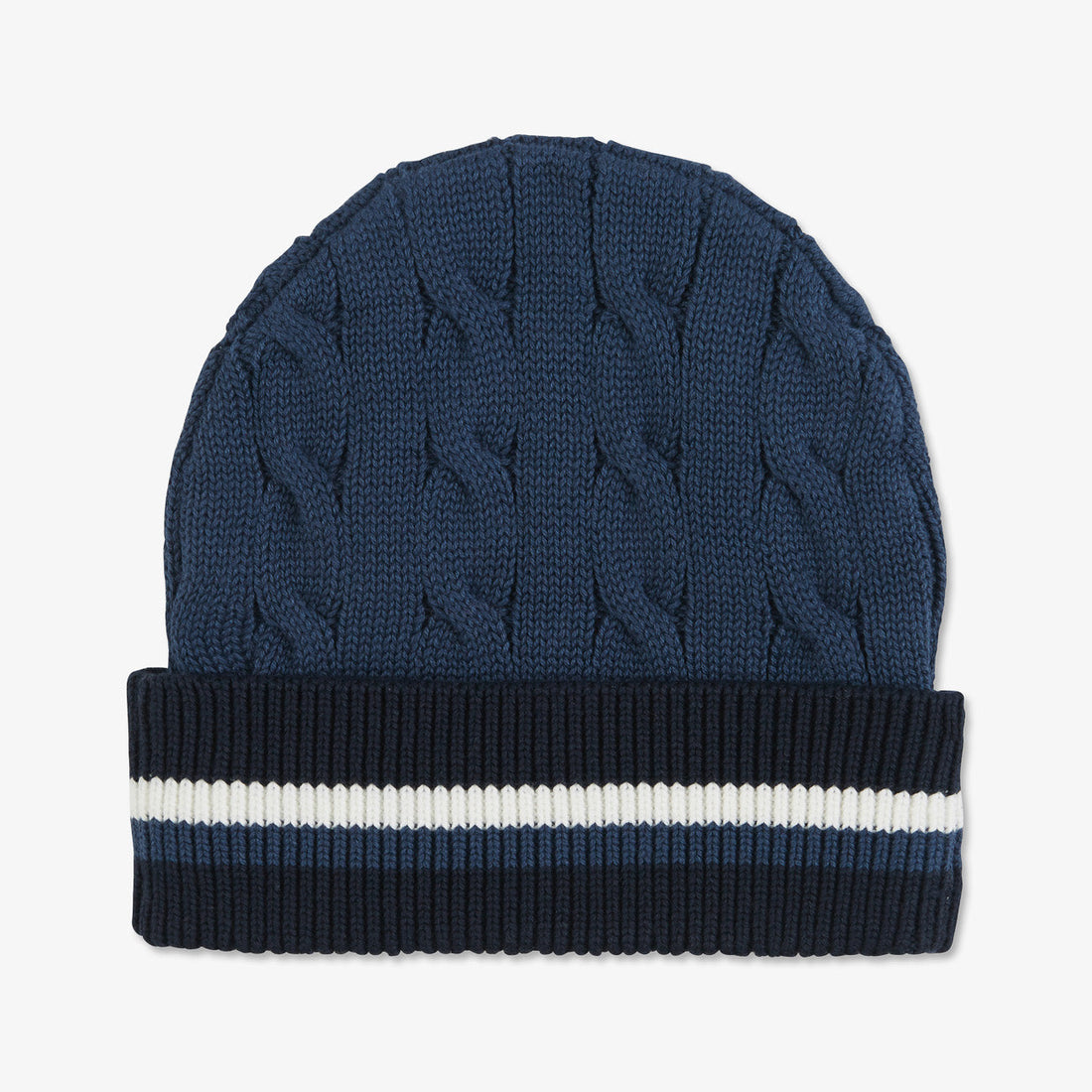 Tricolour Blue Cable Knit Hat Eden Park