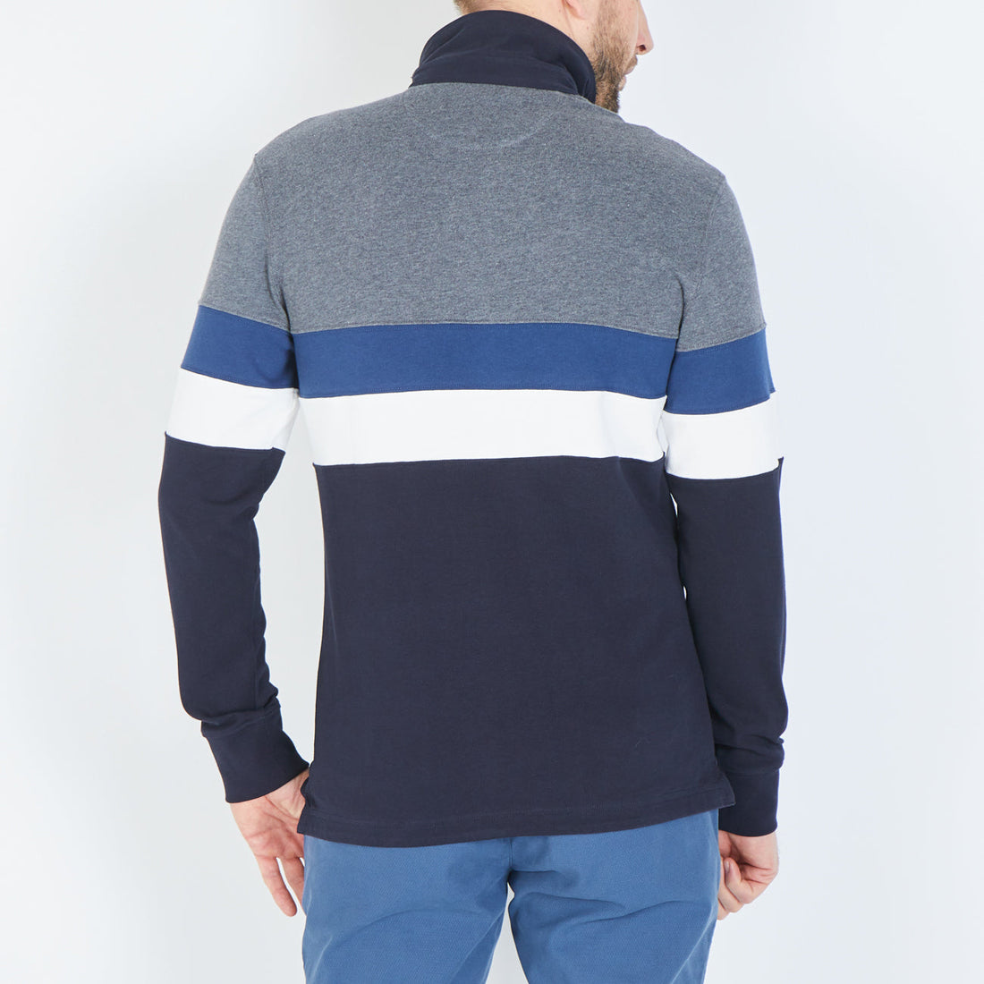 Colour-Block Long-Sleeved Rugby Shirt Eden Park