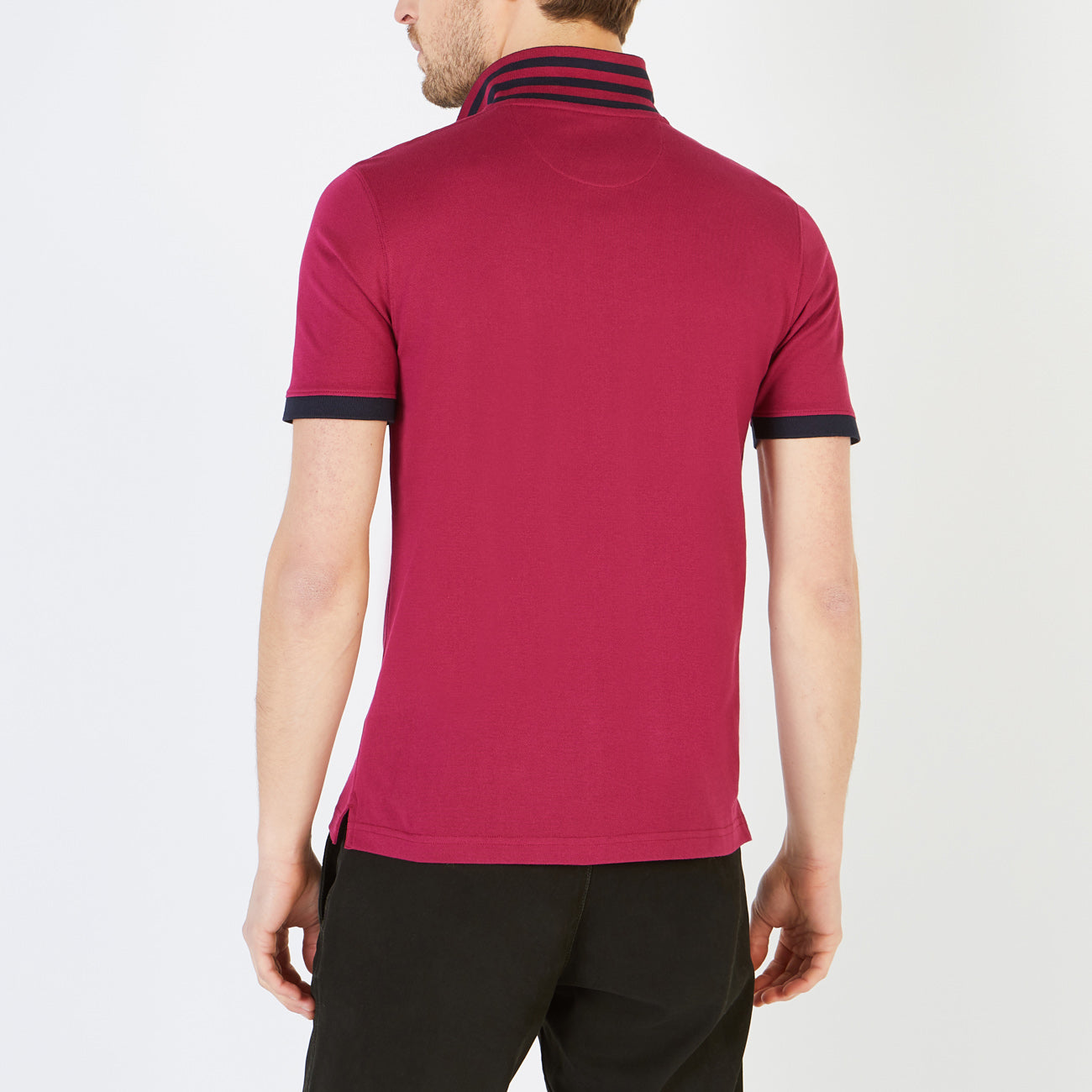 Pima Cotton Piqué Burgundy Polo Shirt Eden Park