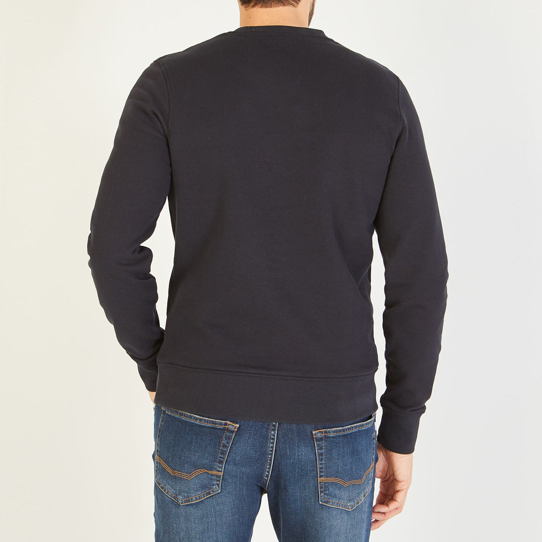 Plain Navy Blue Long-Sleeved Sweatshirt Eden Park