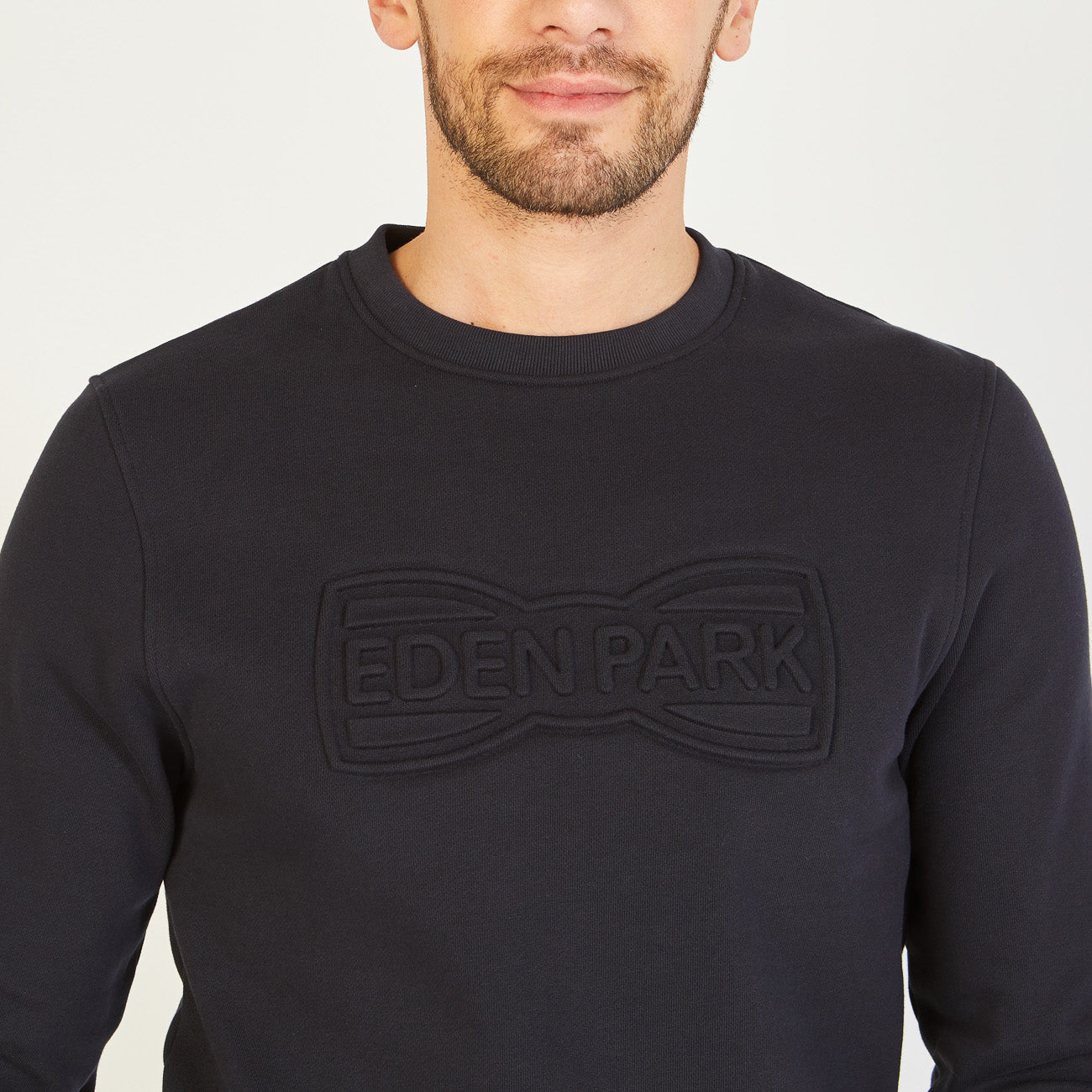 Plain Navy Blue Long-Sleeved Sweatshirt Eden Park