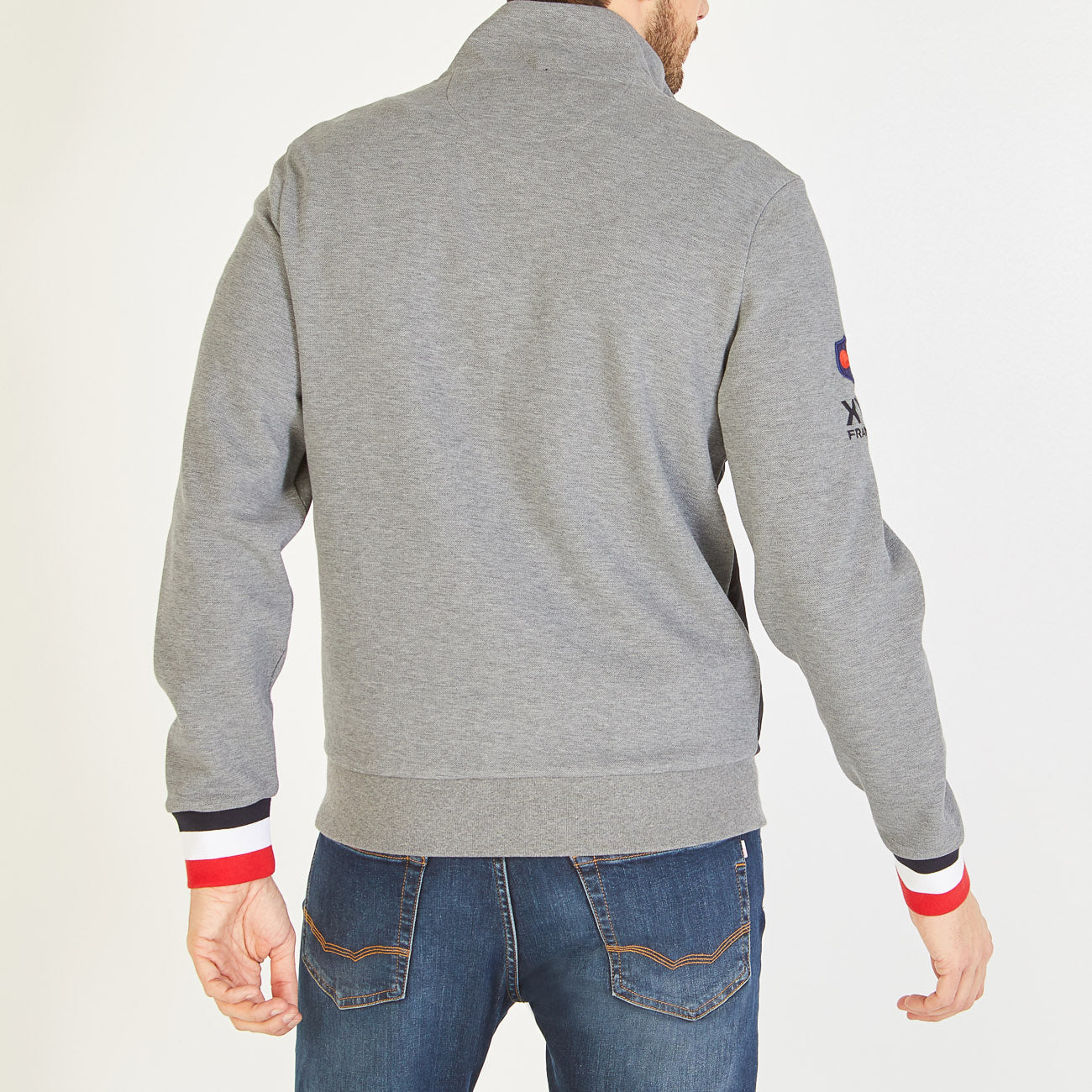 Gray XV De France Zipped Sweatshirt Eden Park