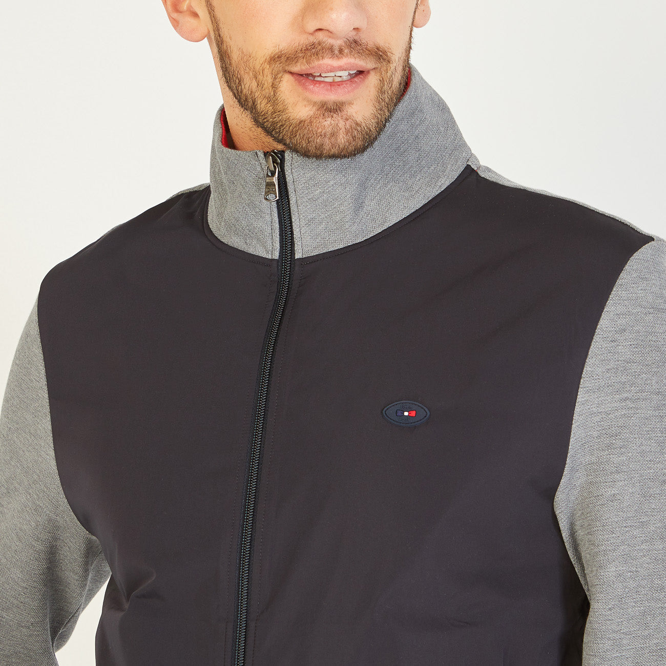 Gray XV De France Zipped Sweatshirt Eden Park