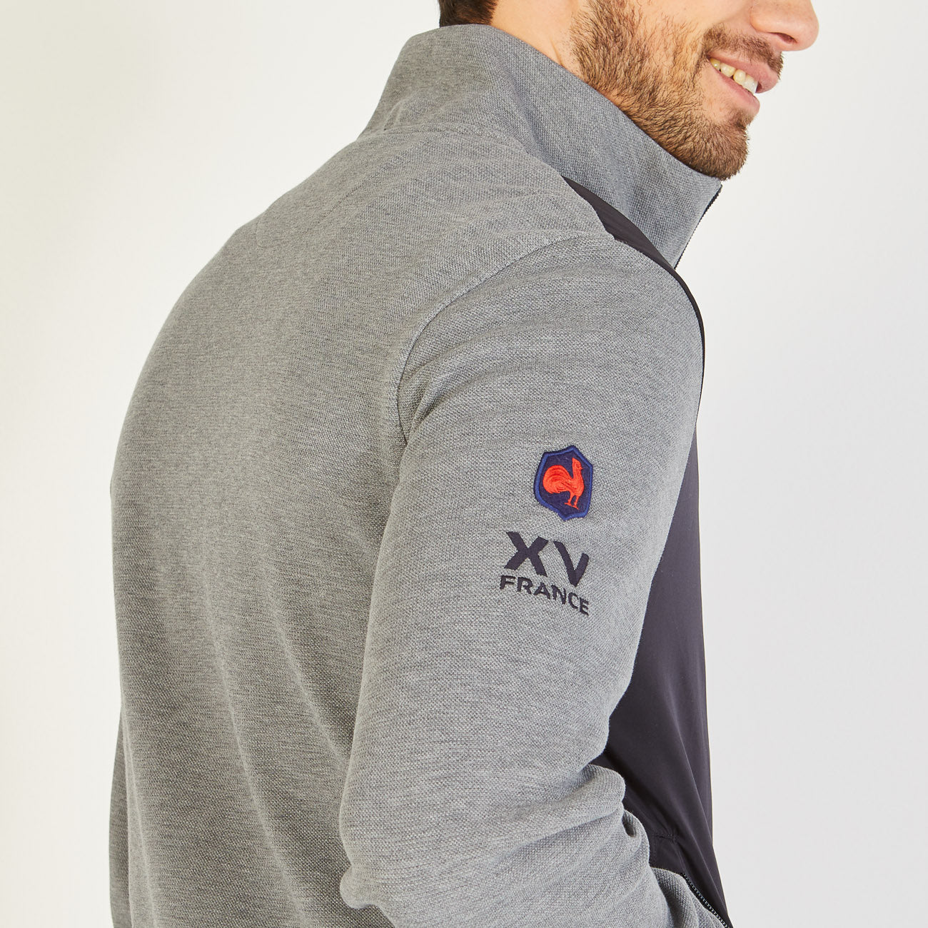 Gray XV De France Zipped Sweatshirt Eden Park